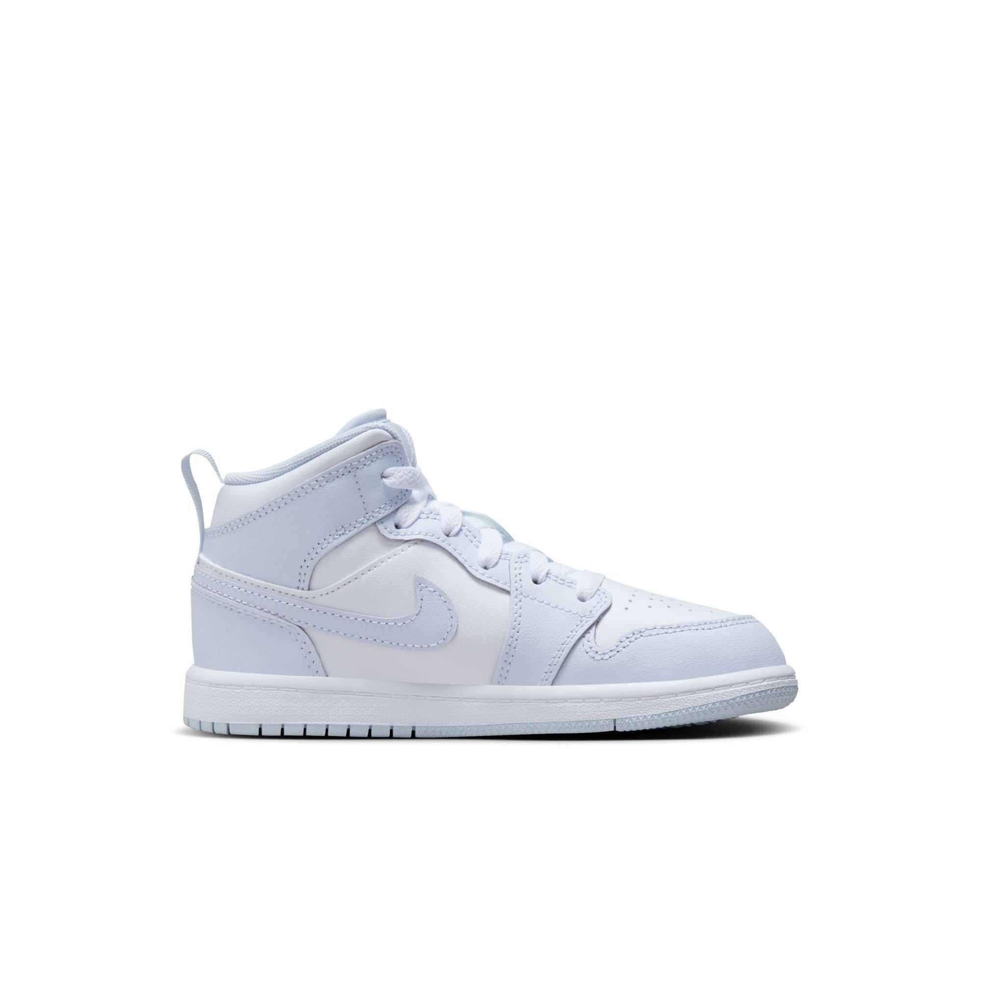 Jordan 1 Mid Preschool Girls' "Cobalt Bliss/White/Neutral Grey" Shoe