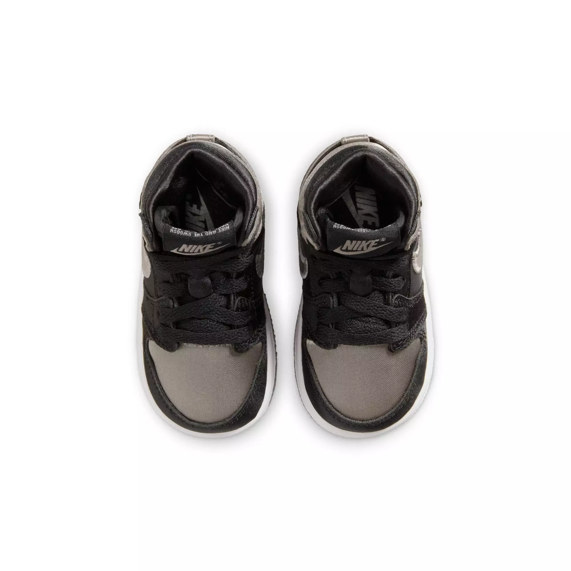 Jordan 1 Retro High OG "Satin Shadow" Toddler Girls' Shoe - BLACK/MEDIUM GREY/WHITE