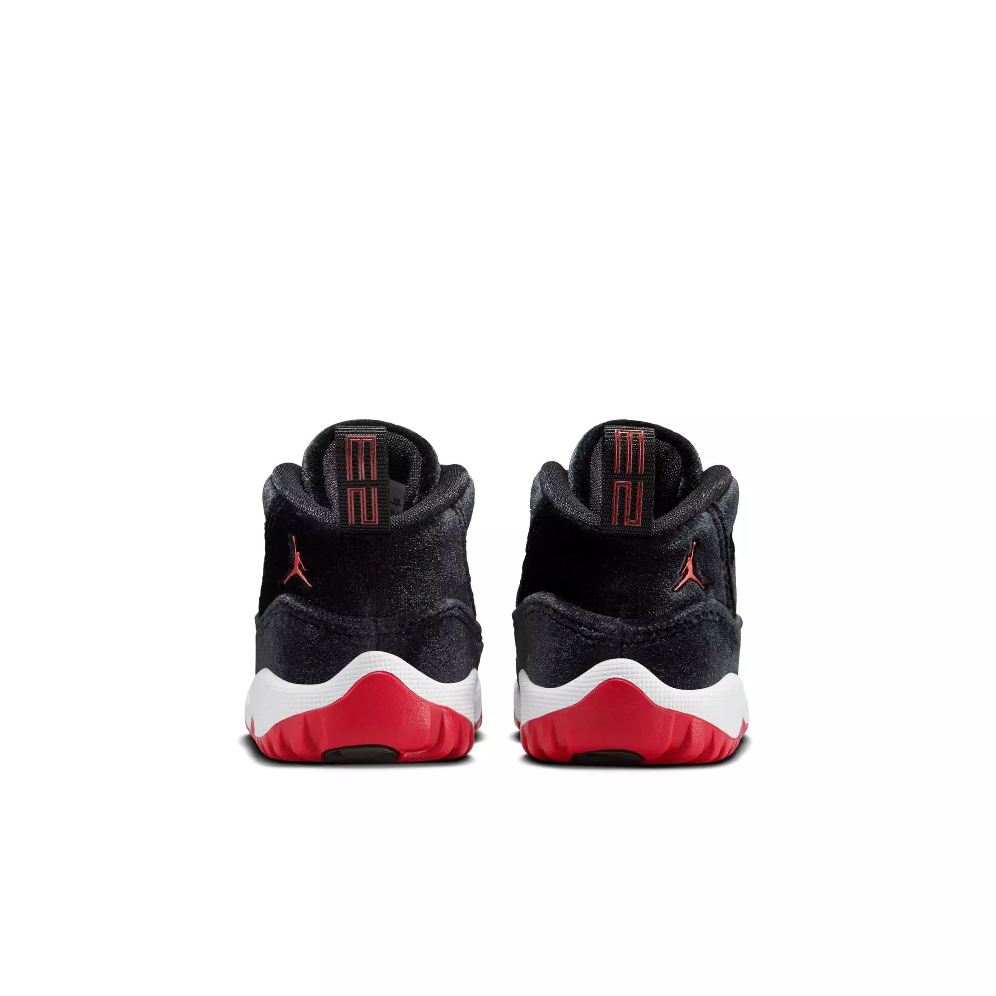 Jordan 11 Retro "Bred Velvet" Toddler Girl's Shoe - BLACK/GYM RED/WHITE