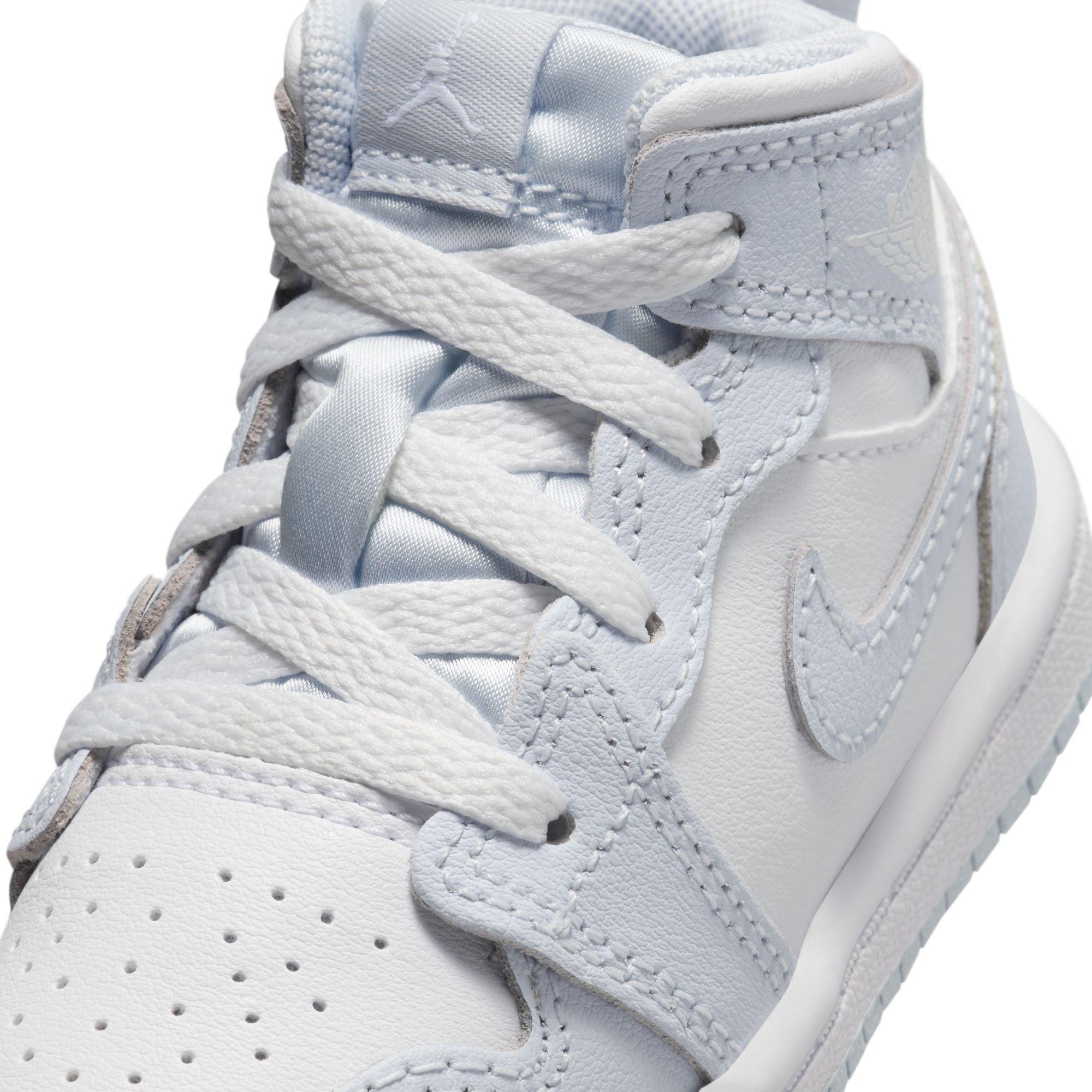 Jordan 1 Mid Toddler Girls' "Cobalt Bliss/White/Neutral Grey" Shoe