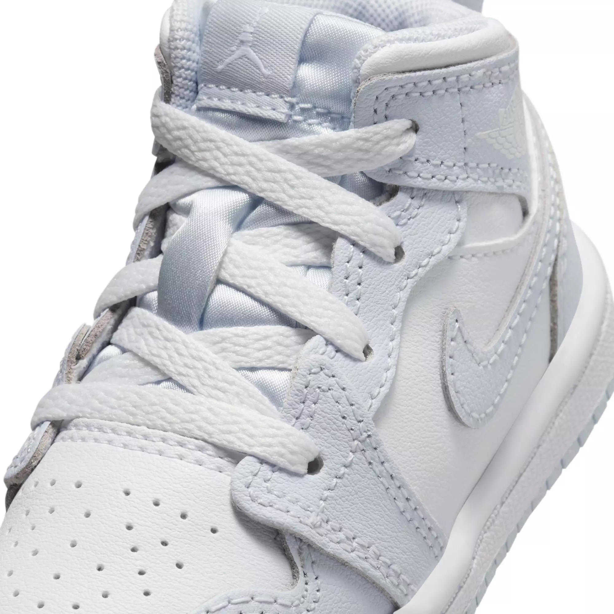 Jordan 1 Mid "Cobalt Bliss/White/Neutral Grey" Toddler Girls' Shoe - LT BLUE/GREY