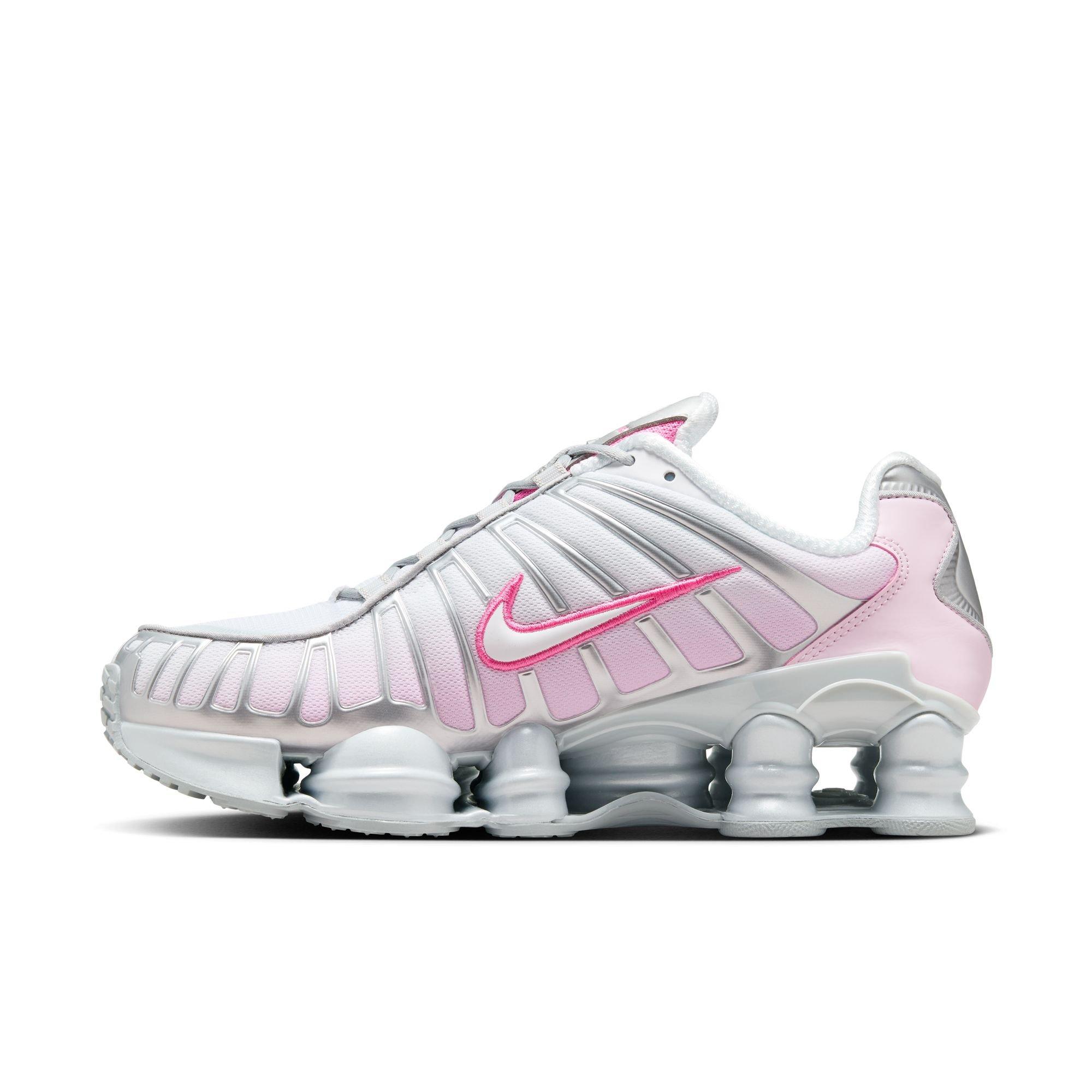 Nike Shox TL "MTLC Platinum/Pinksicle/Pink Foam/White" Women's Shoe - WHITE/PINK/SILVER Thumbnail View 4