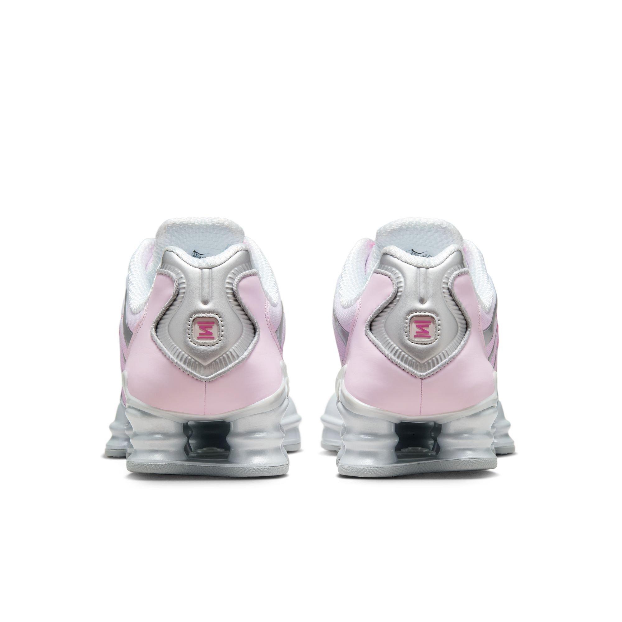 Nike Shox TL "MTLC Platinum/Pinksicle/Pink Foam/White" Women's Shoe - WHITE/PINK/SILVER Thumbnail View 6