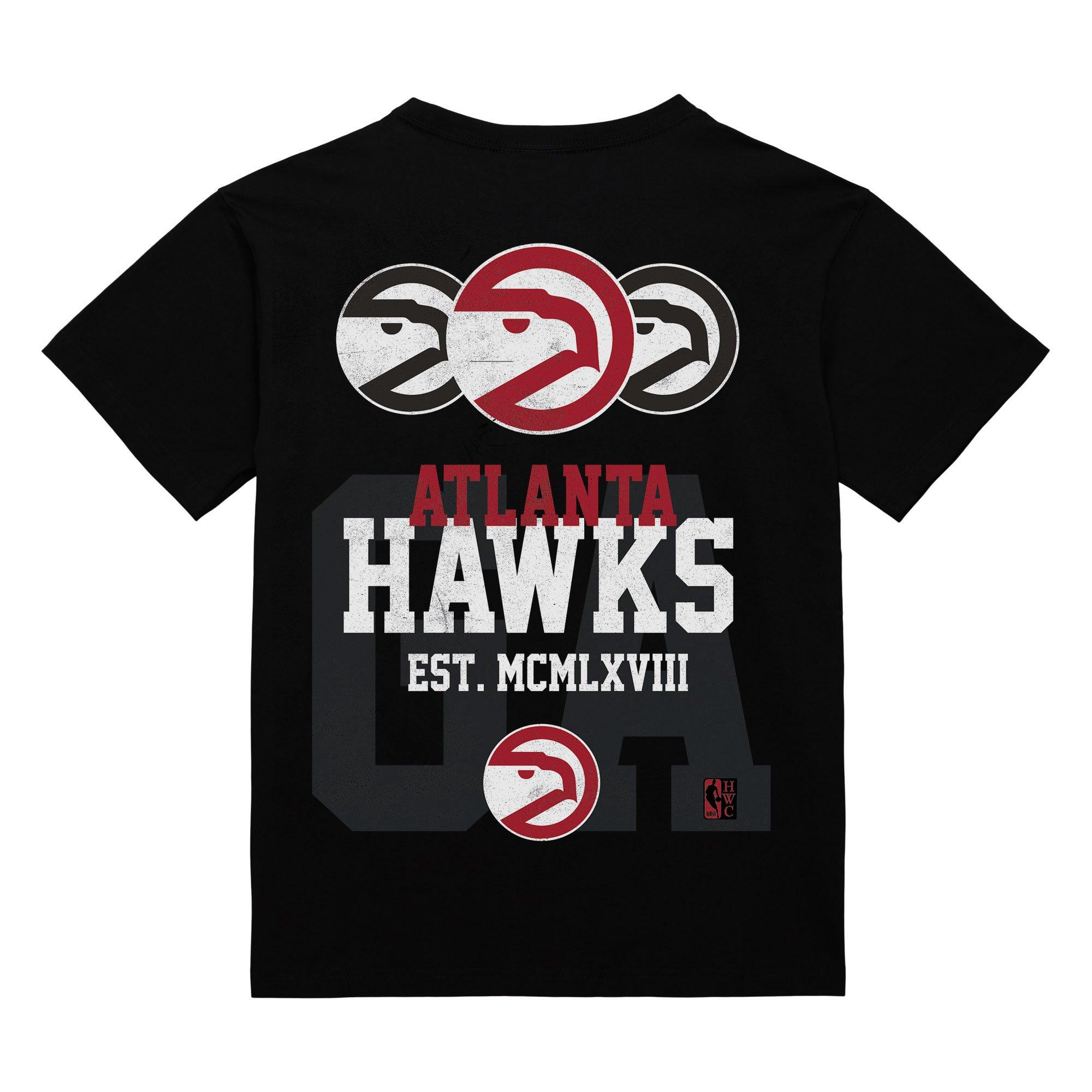 Mitchell & Ness Atlanta Hawks Home Team Tee-Black - BLACK Thumbnail View 1