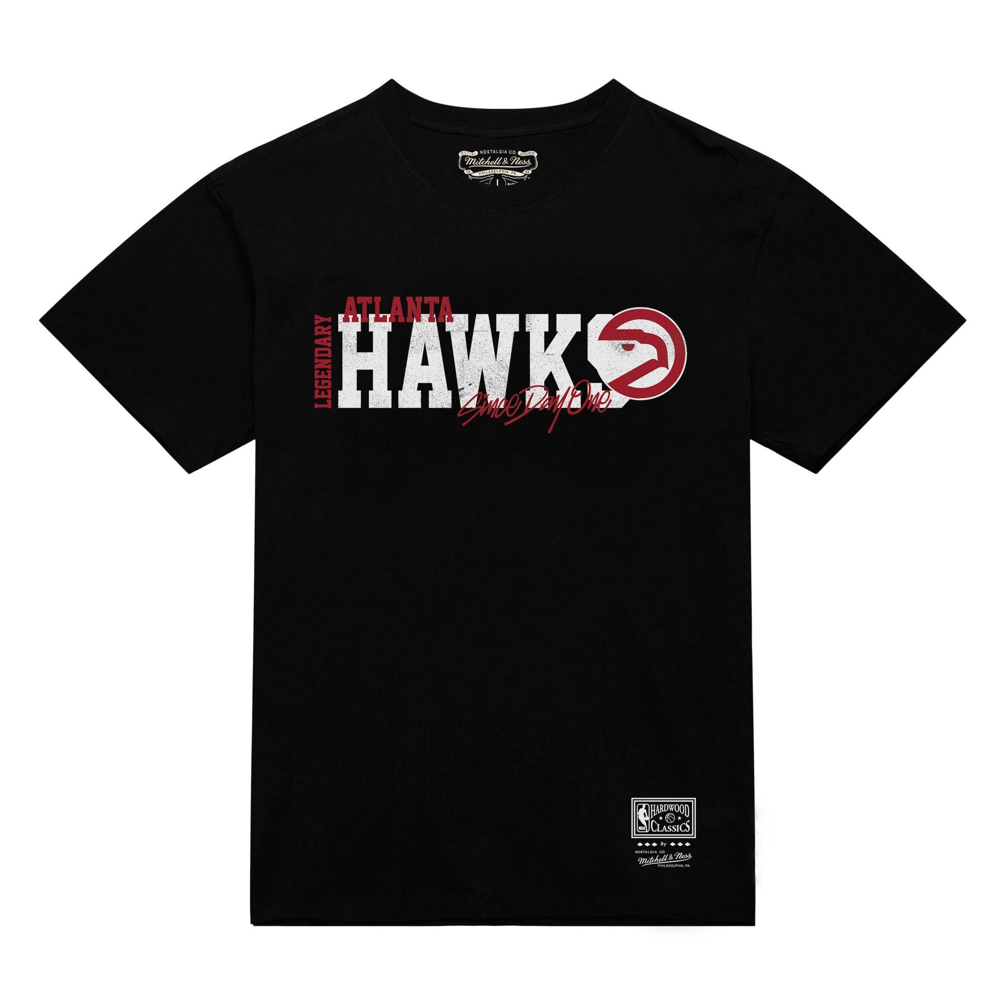 Mitchell & Ness Atlanta Hawks Home Team Tee - Black - BLACK Thumbnail View 2