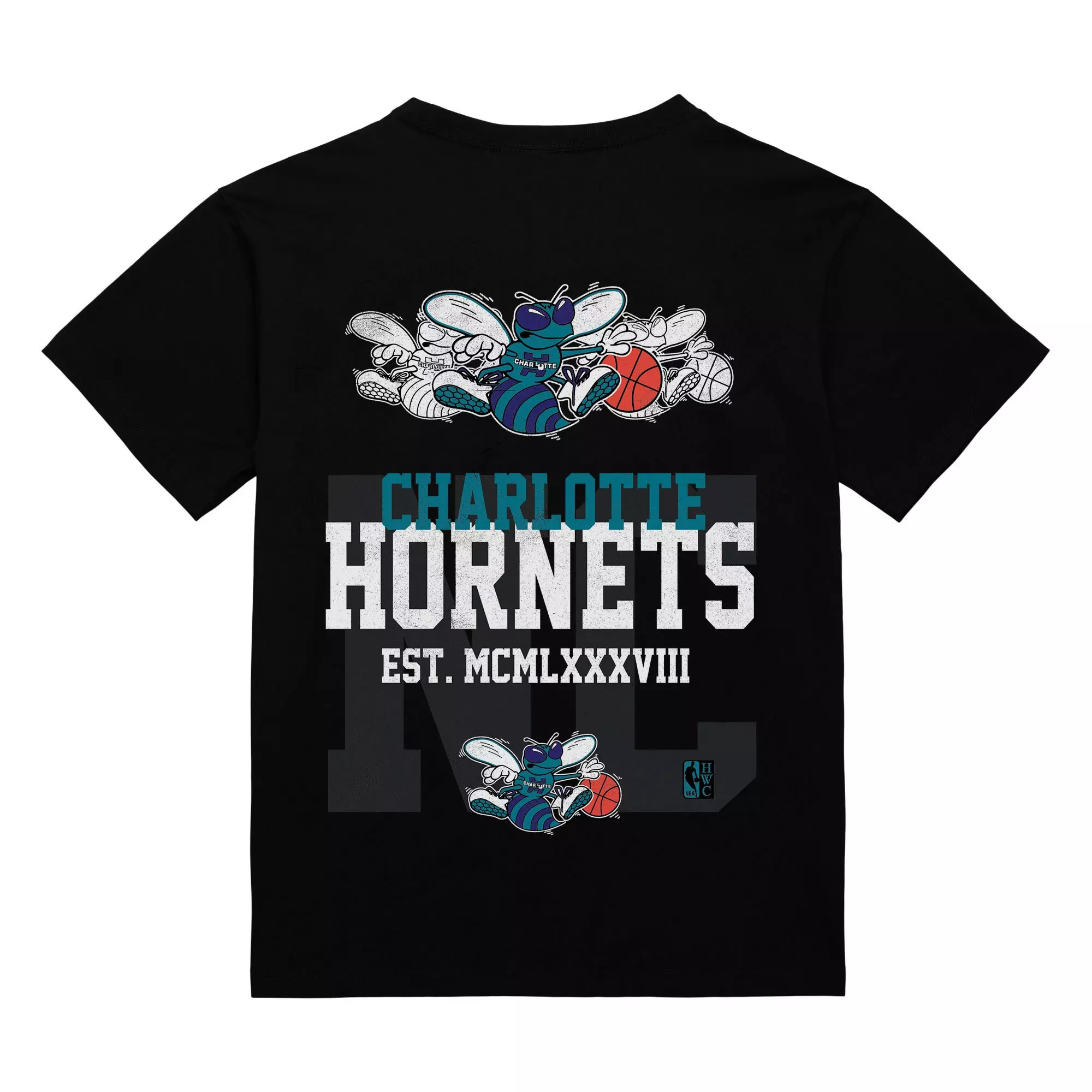 Mitchell & Ness Charlotte Hornets Home Team Tee - Black - BLACK