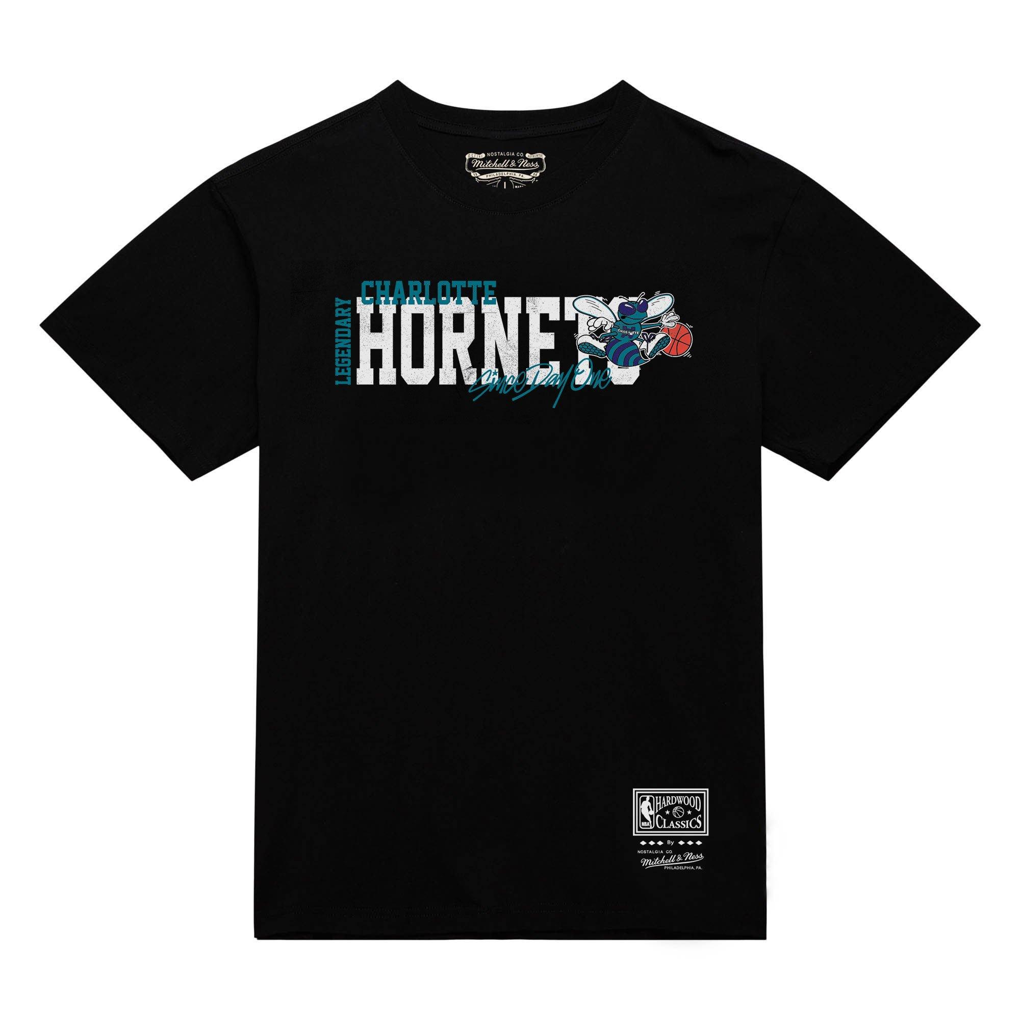 Mitchell & Ness Charlotte Hornets Home Team Tee - Black - BLACK Thumbnail View 2