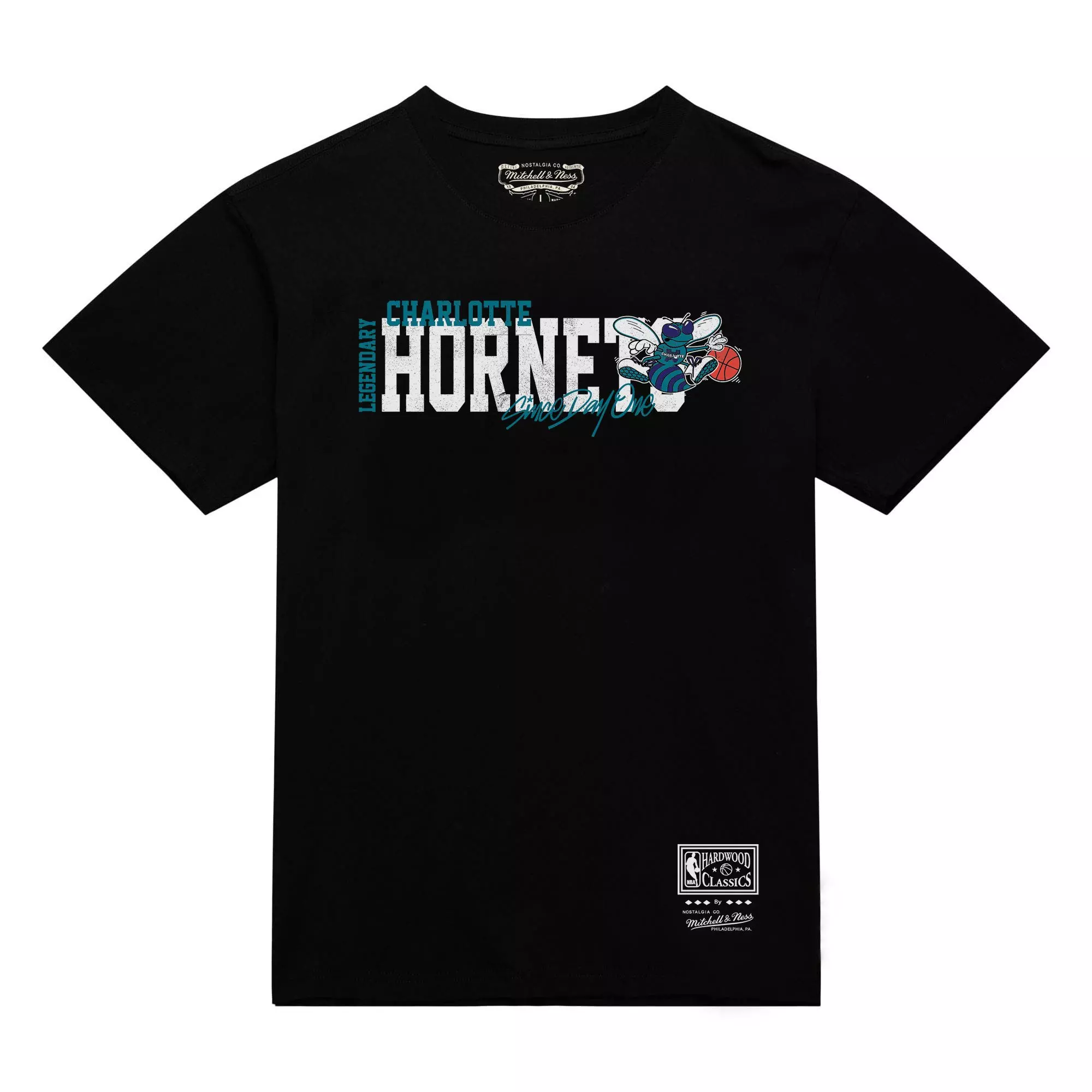 Mitchell & Ness Charlotte Hornets Home Team Tee - Black - BLACK