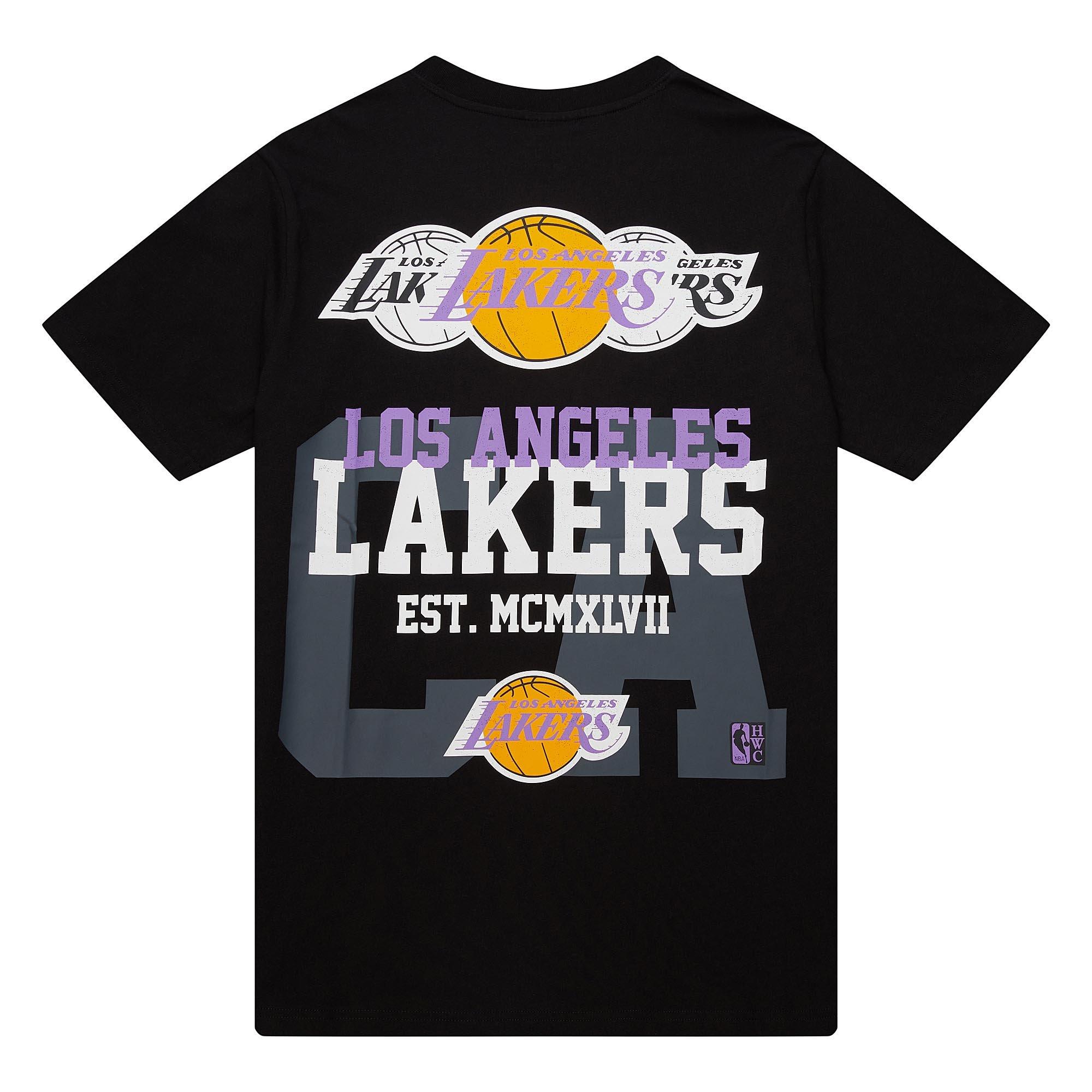 Mitchell & Ness Men's Los Angeles Lakers Home Team Tee-Black - BLACK Thumbnail View 2