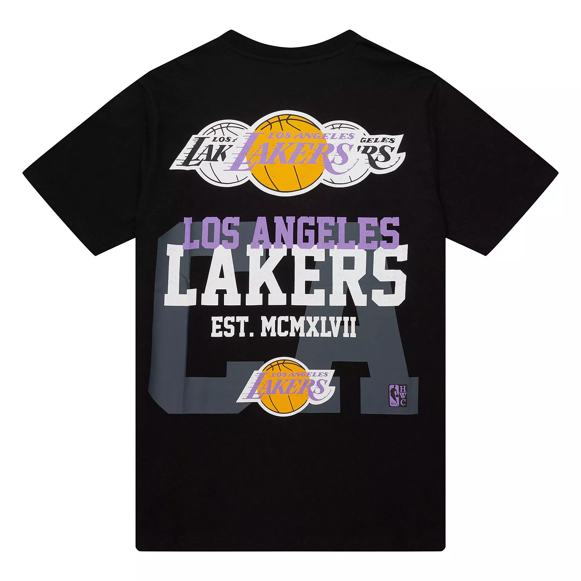 Mitchell & Ness Men's Los Angeles Lakers Home Team Tee-Black - BLACK