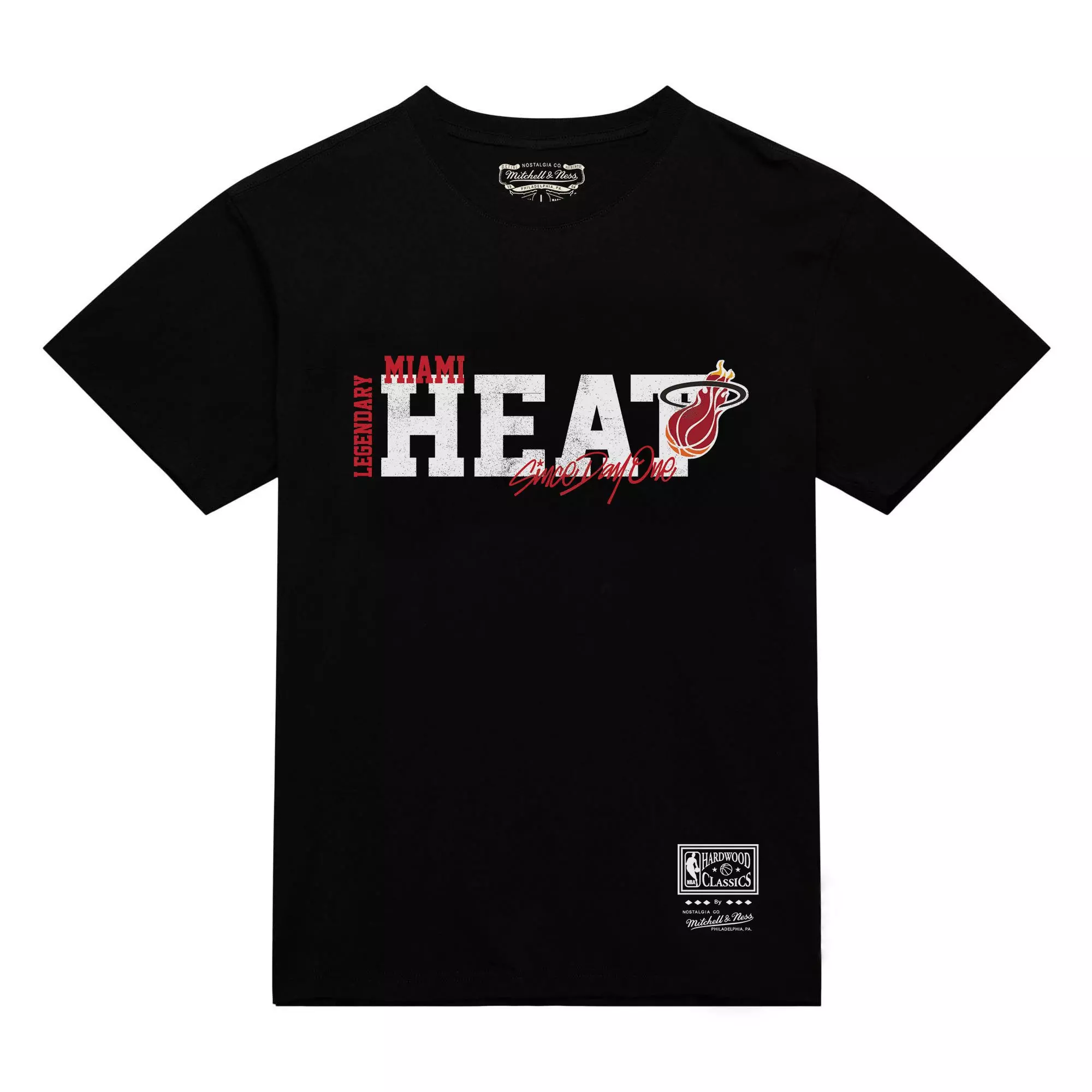 Mitchell & Ness Miami Heat Home Team Tee - Black - BLACK