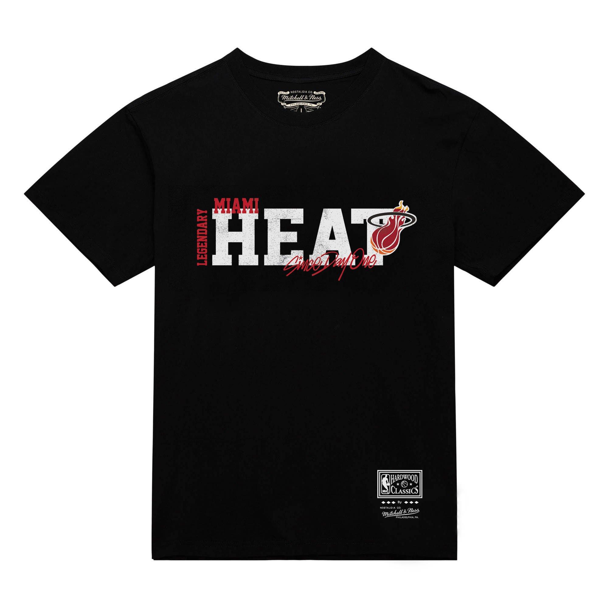Mitchell & Ness Miami Heat Home Team Tee-Black - BLACK Thumbnail View 2