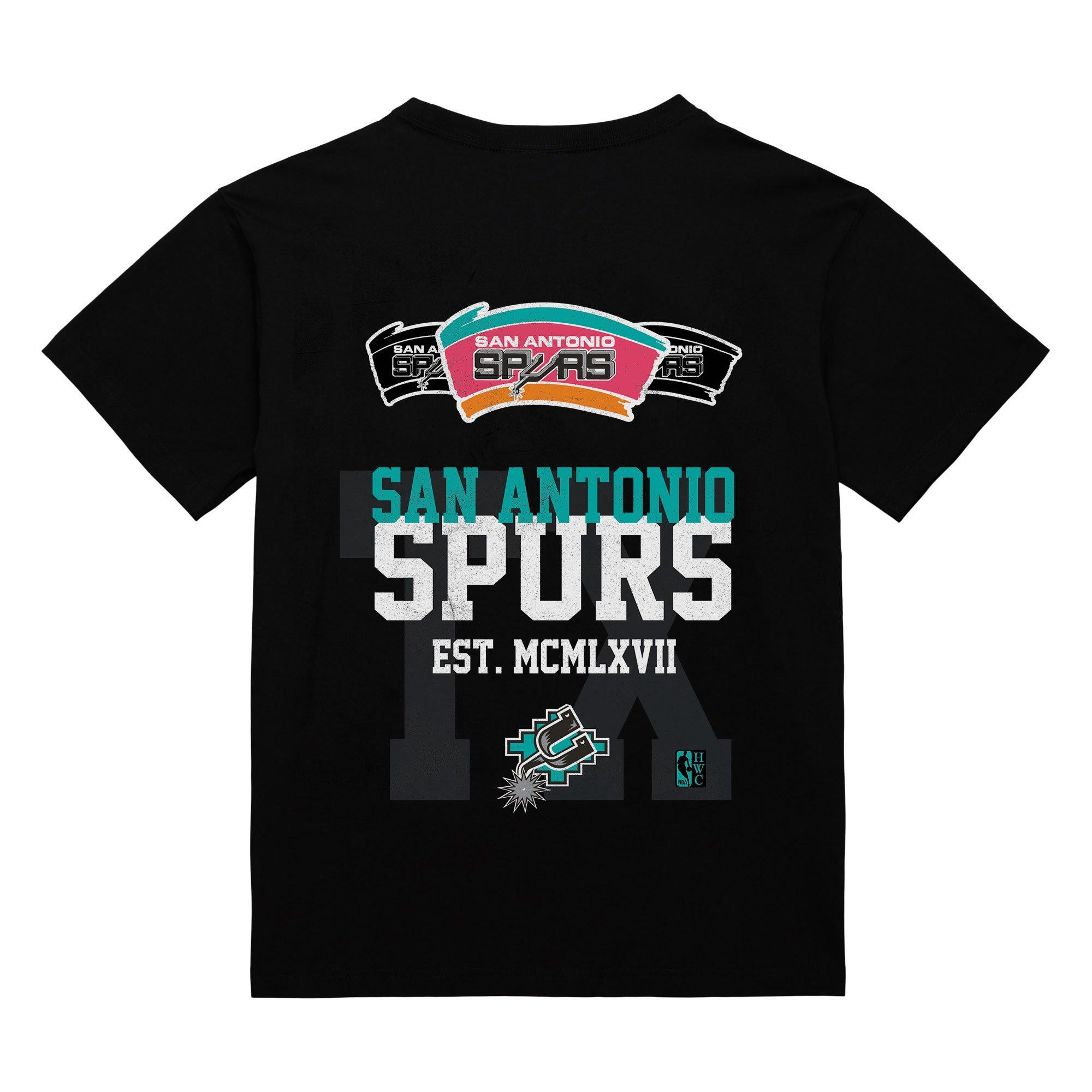 Mitchell & Ness San Antonio Spurs Home Team Tee - Black - BLACK Thumbnail View 1