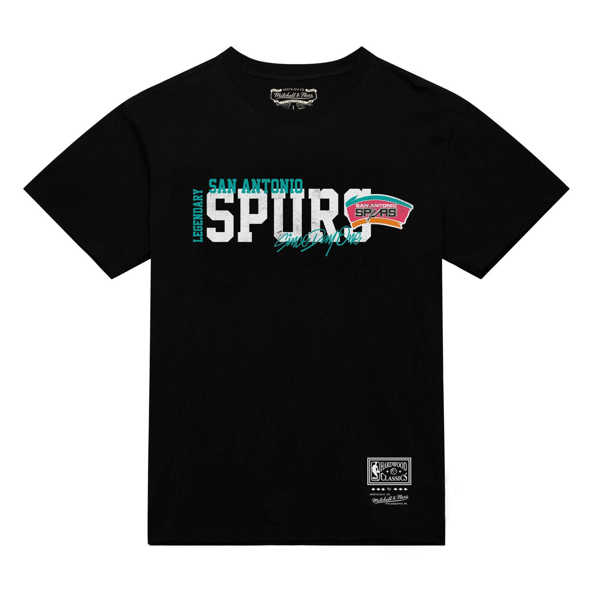 Mitchell & Ness San Antonio Spurs Home Team Tee - Black - BLACK Thumbnail View 2