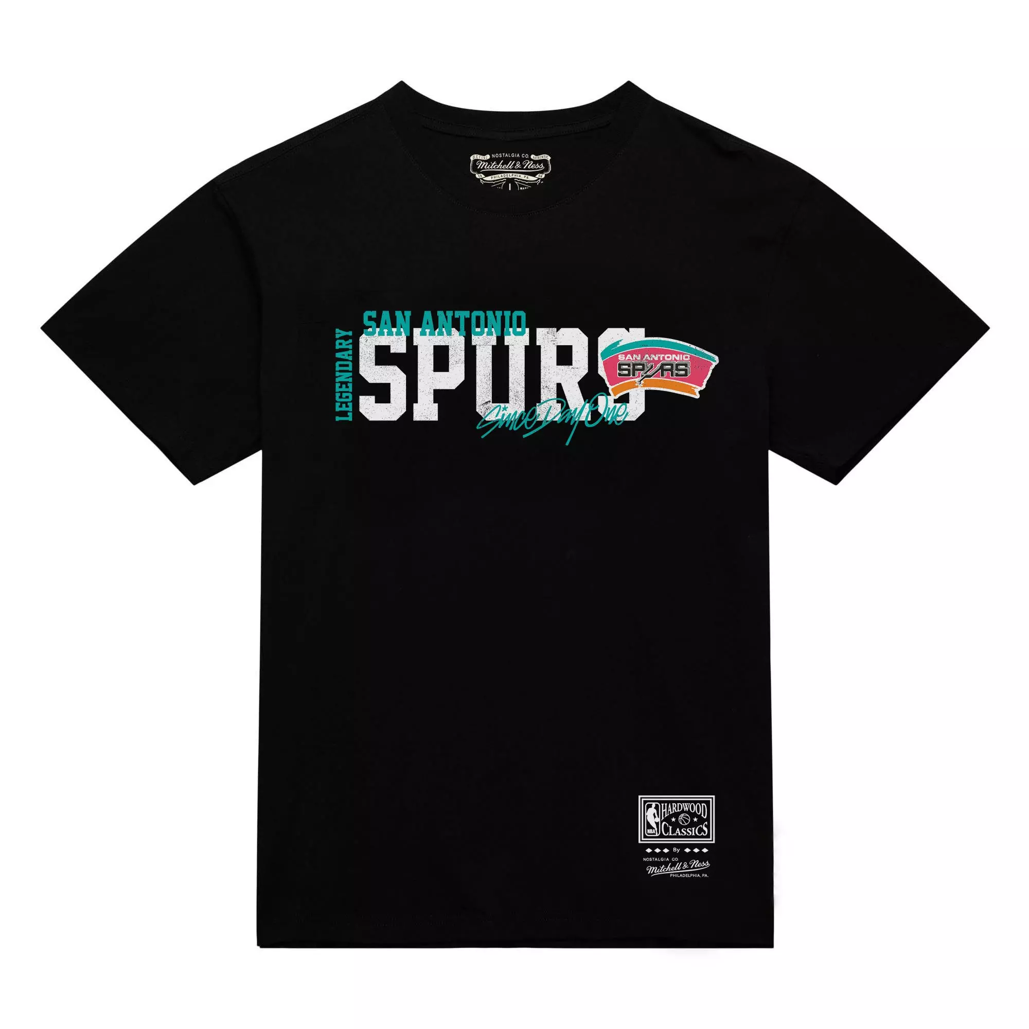 Mitchell & Ness San Antonio Spurs Home Team Tee - Black - BLACK