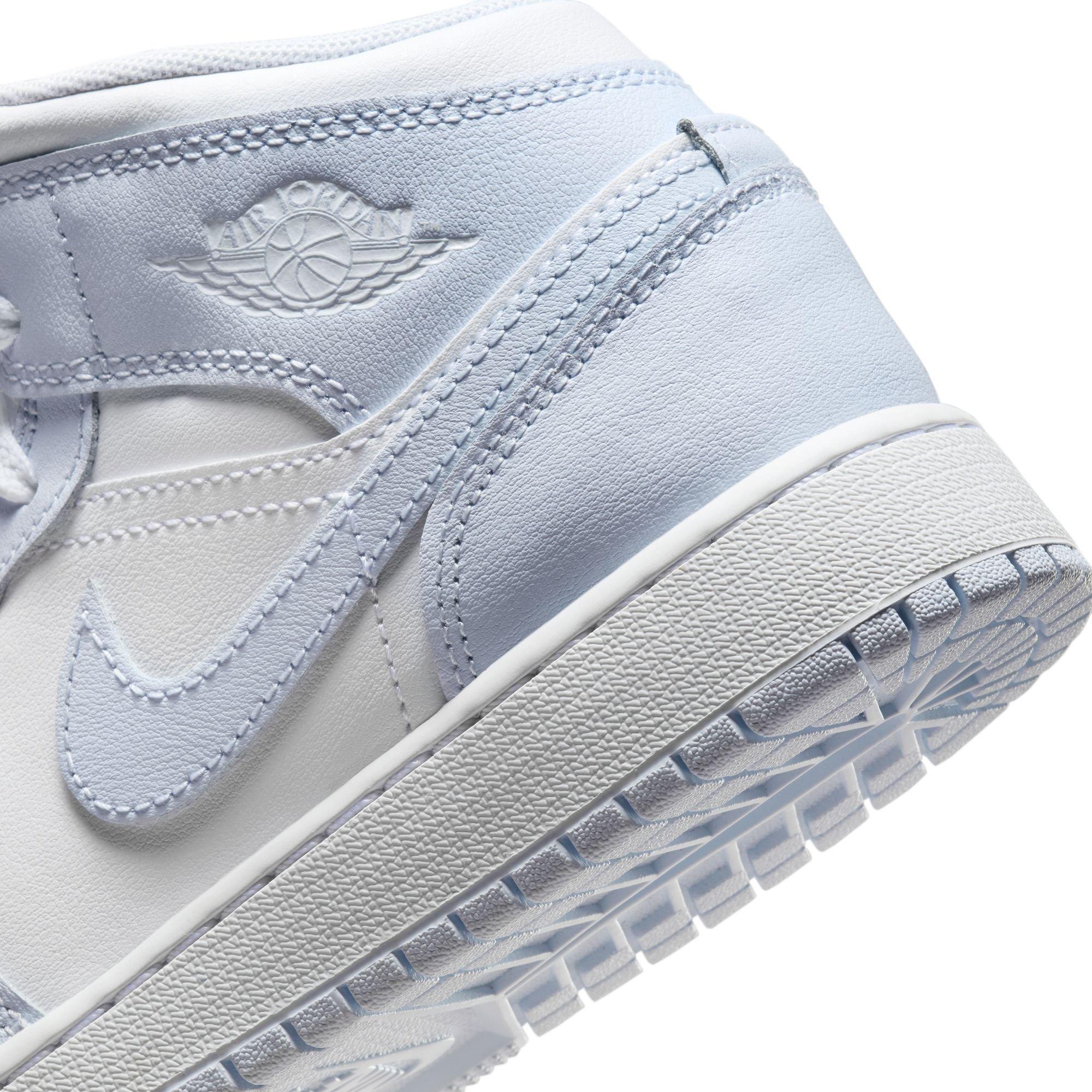 Jordan 1 Mid Grade School Girls' "Cobalt Bliss/White/Neutral Grey" Shoe