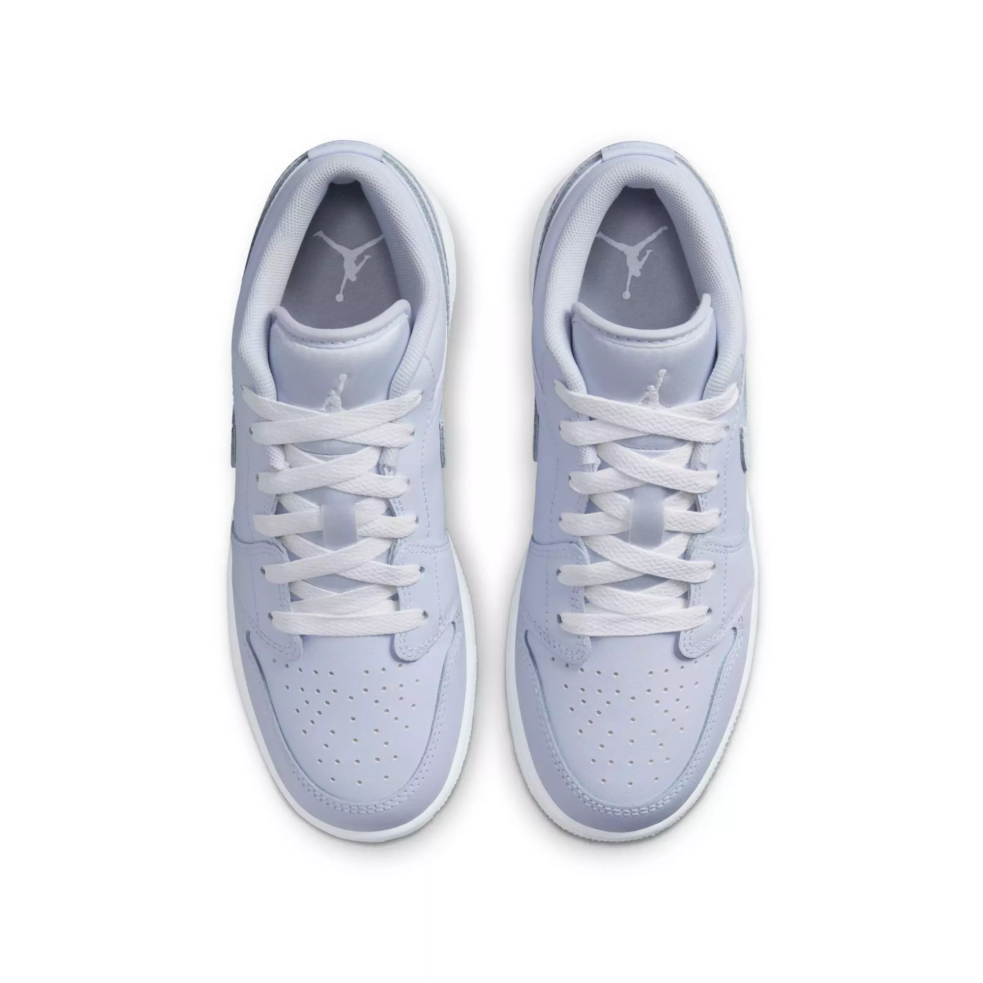 Jordan 1 Low "Cobalt Bliss/White/Neutral Grey" Grade School Girls' Shoe - LT BLUE/GREY