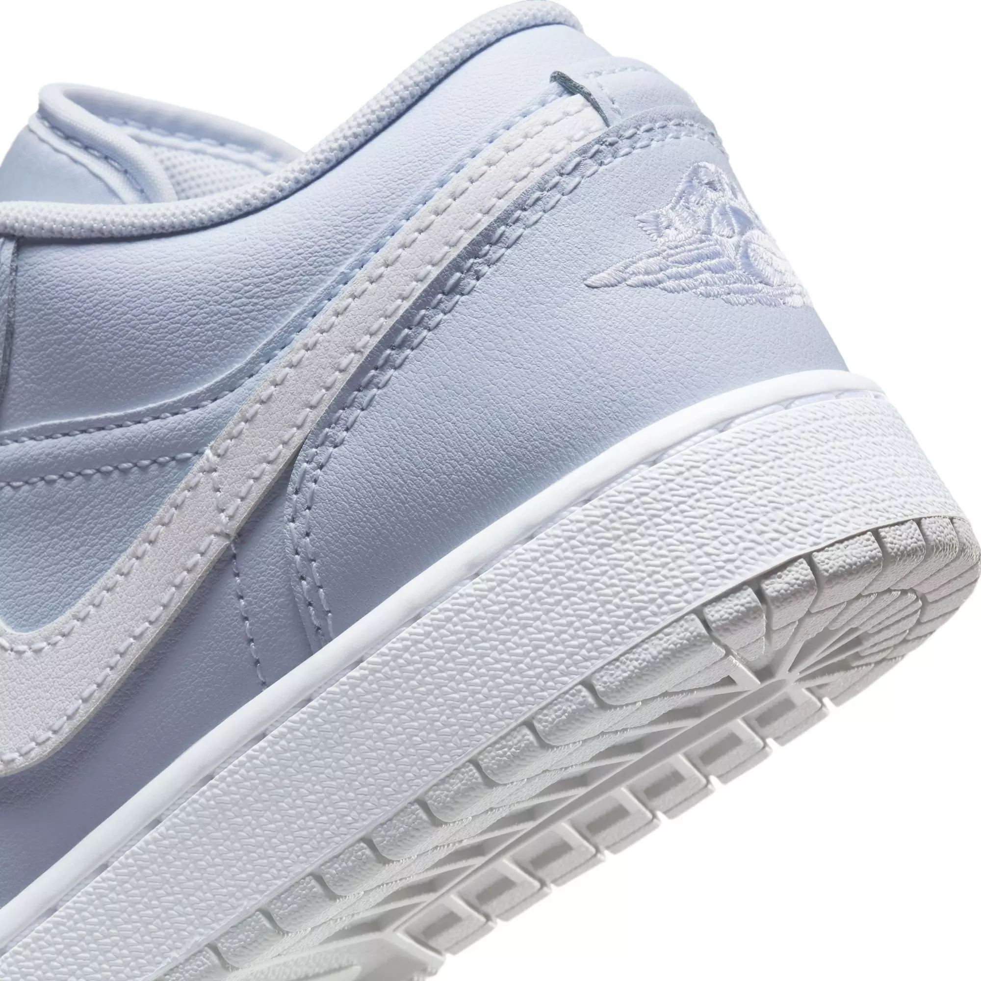 Jordan 1 Low "Cobalt Bliss/White/Neutral Grey" Grade School Girls' Shoe - LT BLUE/GREY