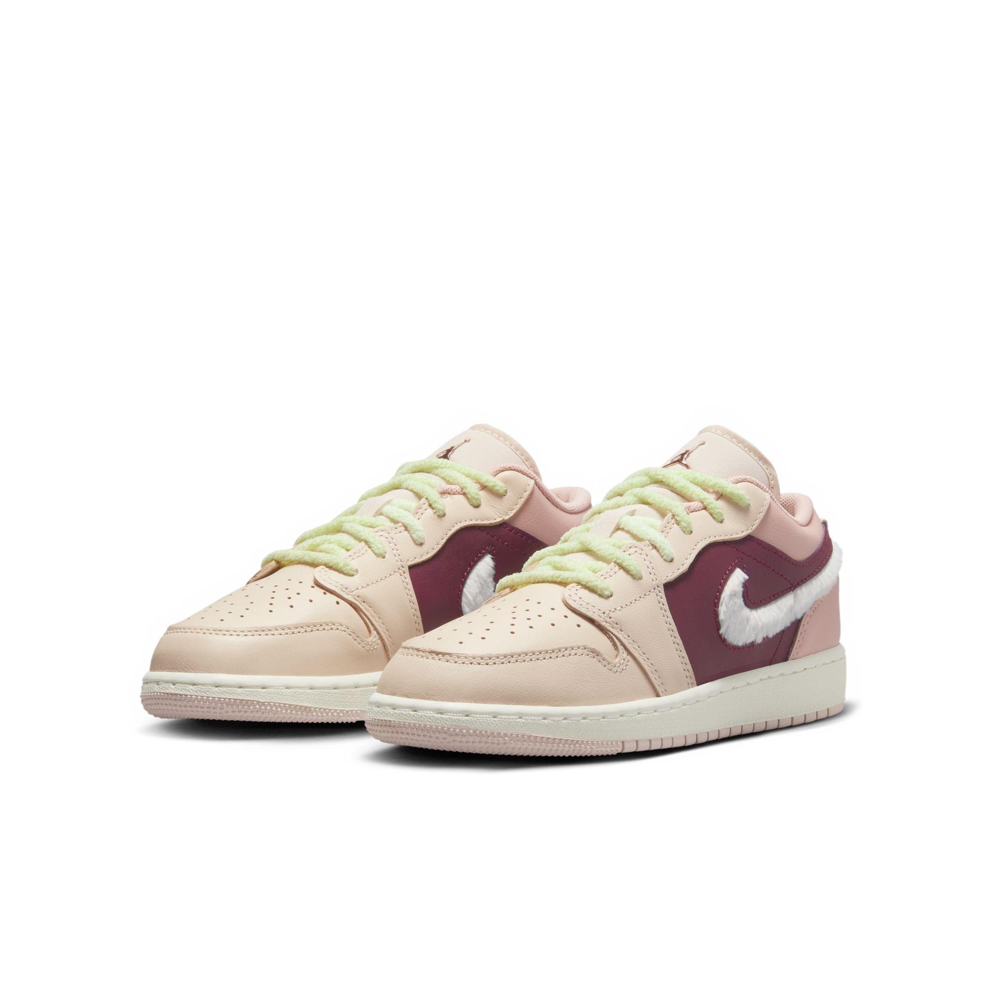 Jordan 1 Low SE Grade School Girls' "Legend Lt Brown/Pink Foam/Pink Oxford" Shoe