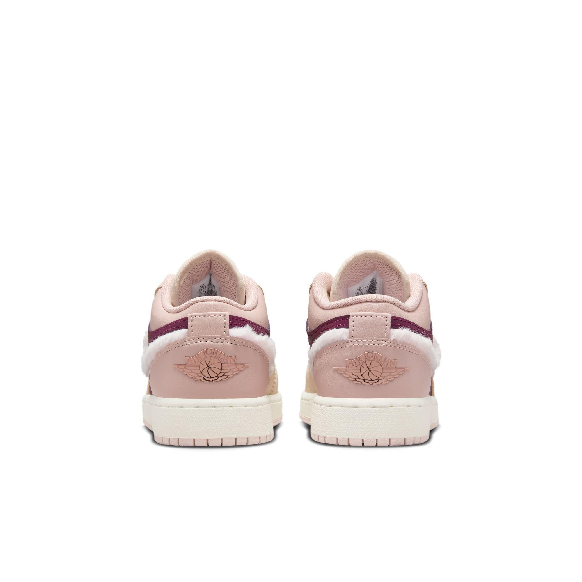 Jordan 1 Low SE Grade School Girls' "Legend Lt Brown/Pink Foam/Pink Oxford" Shoe