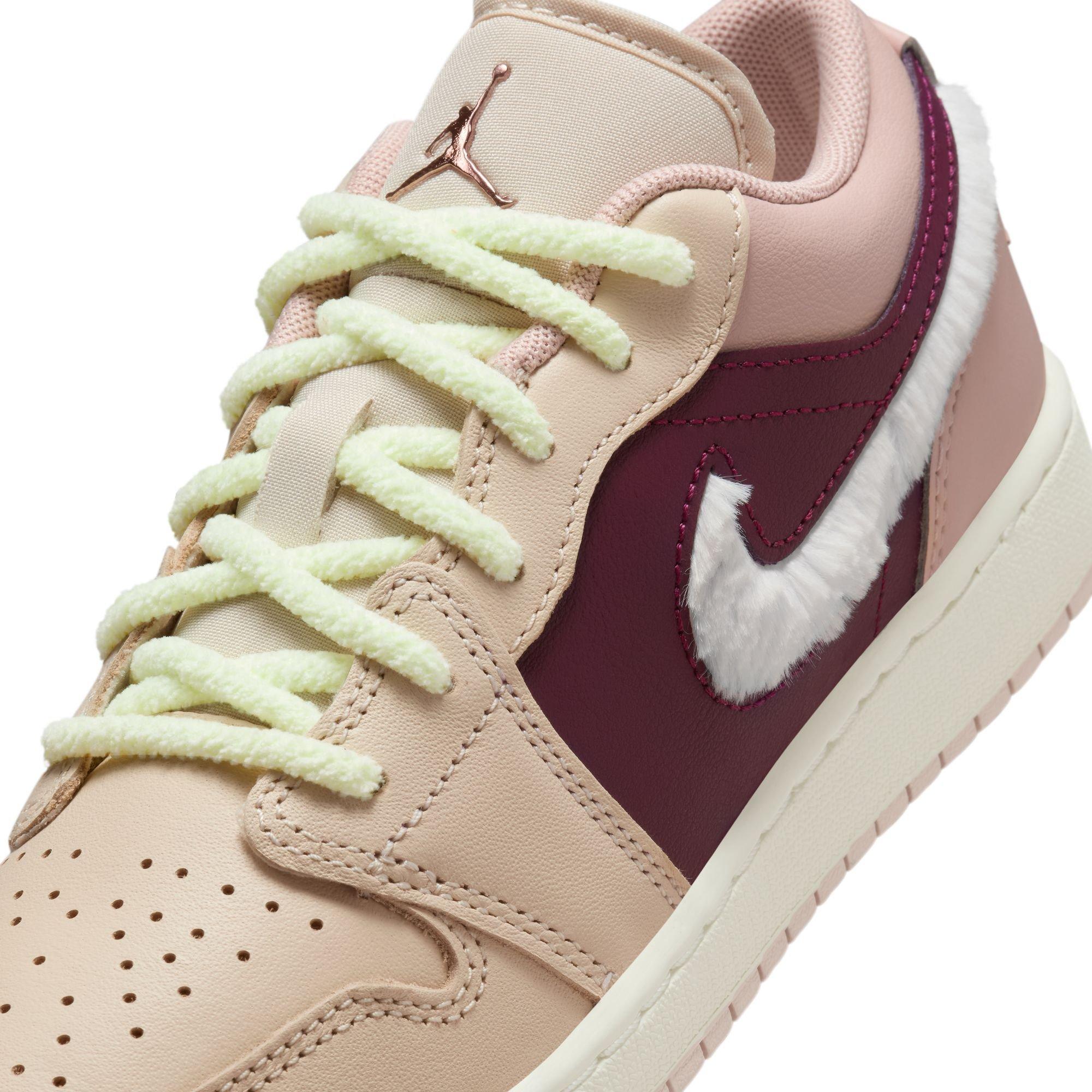 Jordan 1 Low SE Grade School Girls' "Legend Lt Brown/Pink Foam/Pink Oxford" Shoe
