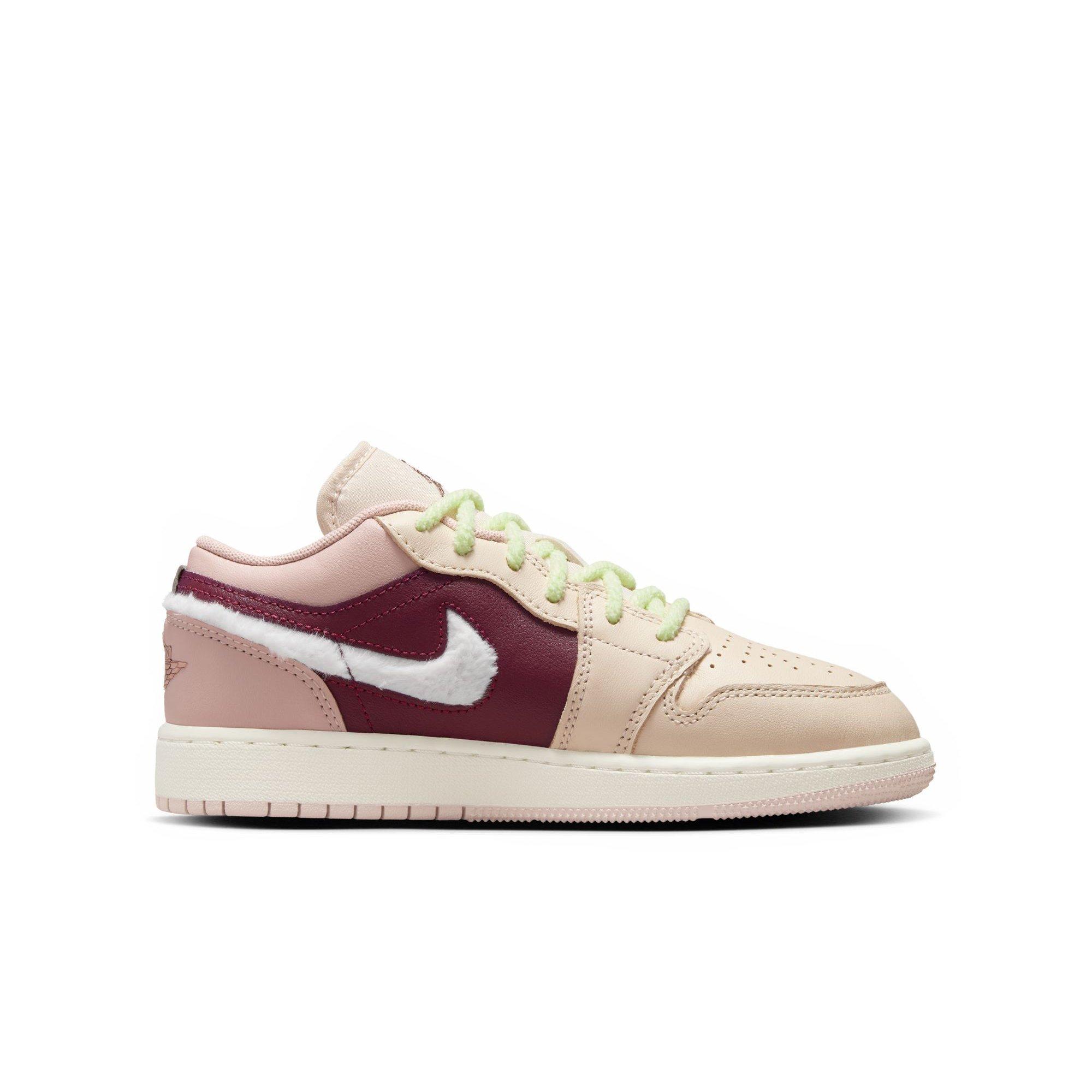 Jordan 1 Low SE Grade School Girls' "Legend Lt Brown/Pink Foam/Pink Oxford" Shoe
