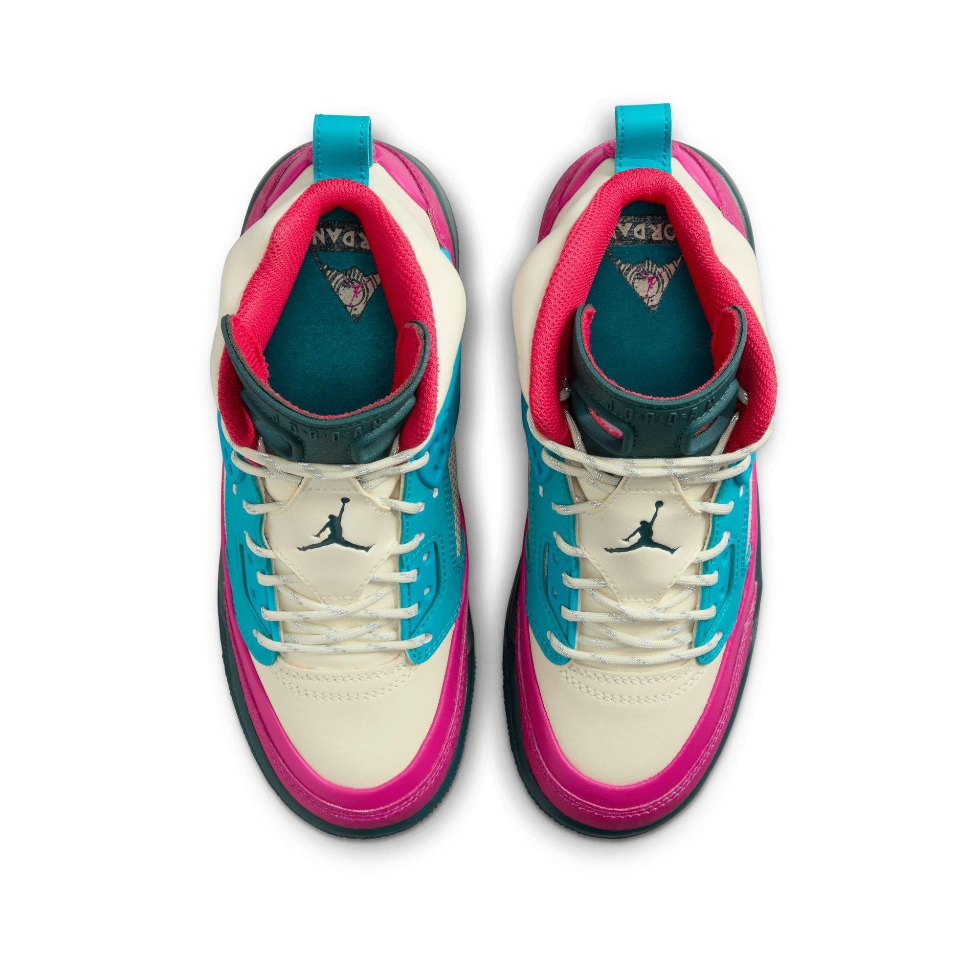 Jordan Spiziike Grade School Girls' "Coconut Milk/Oxidized Green/Active Pink" Boot