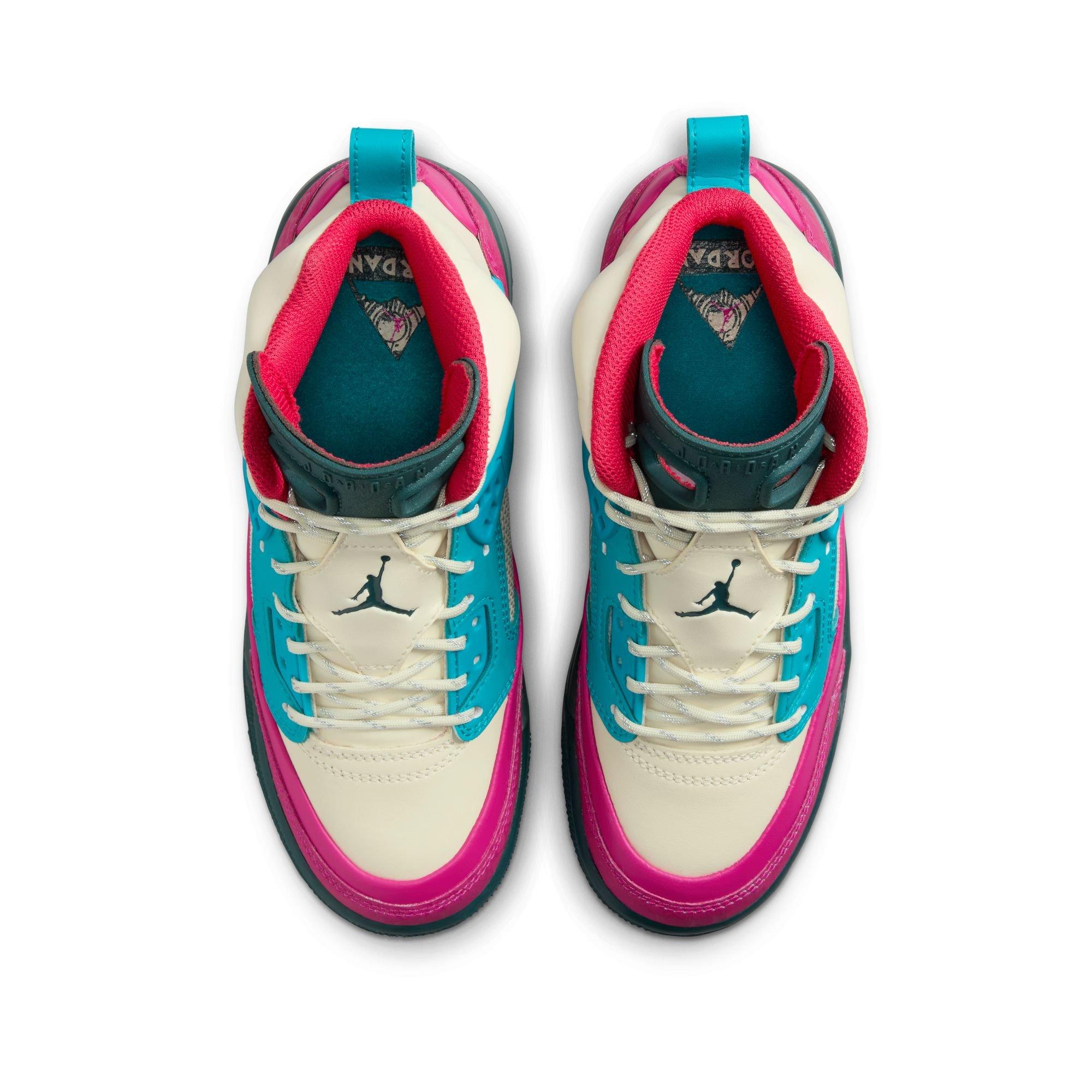 Jordan Spiziike Grade School Girls' "Coconut Milk/Oxidized Green/Active Pink" Shoe