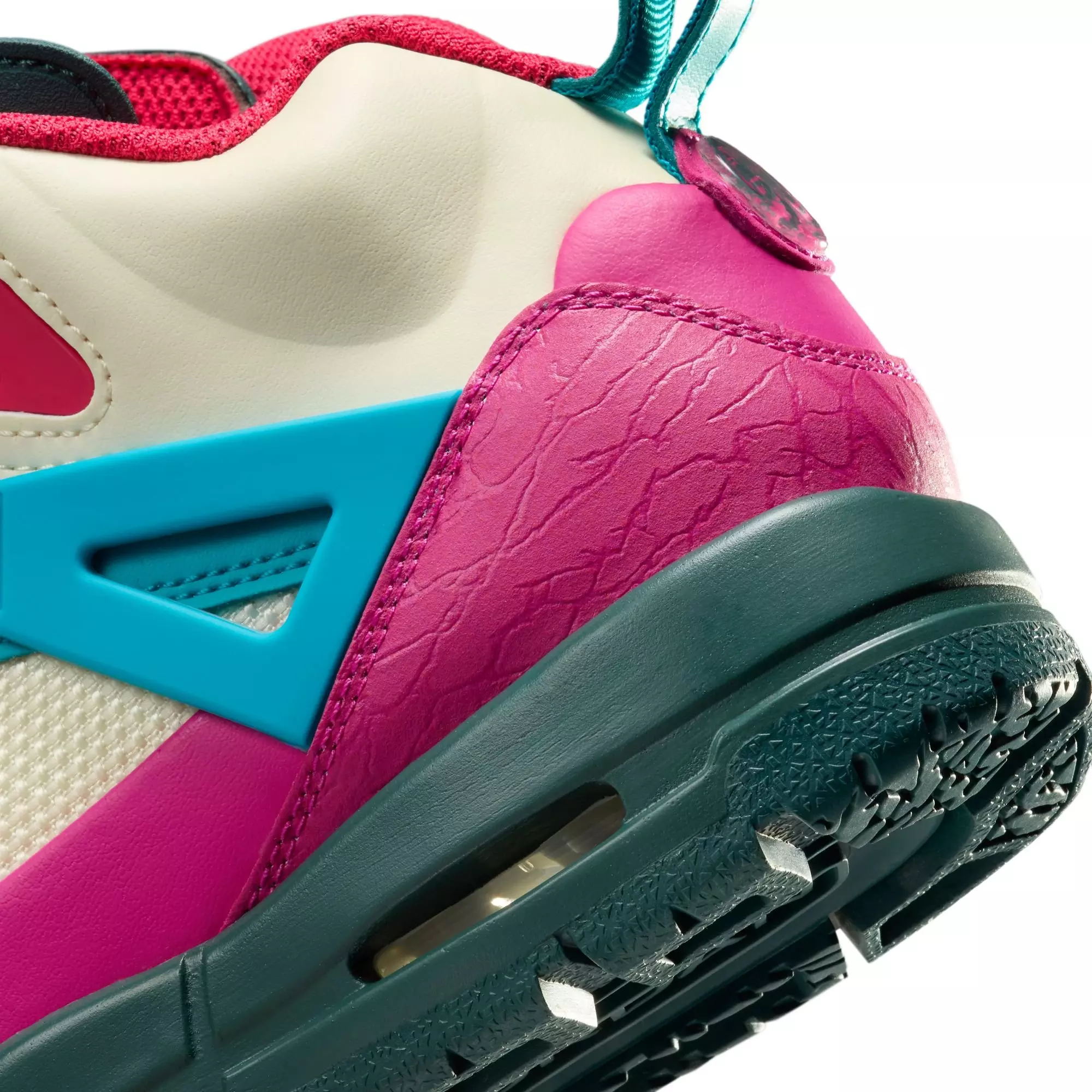 Jordan Spizike "Coconut Milk/Oxidized Green/Active Pink" Grade School Girls' Boot - WHITE/PINK/BLUE