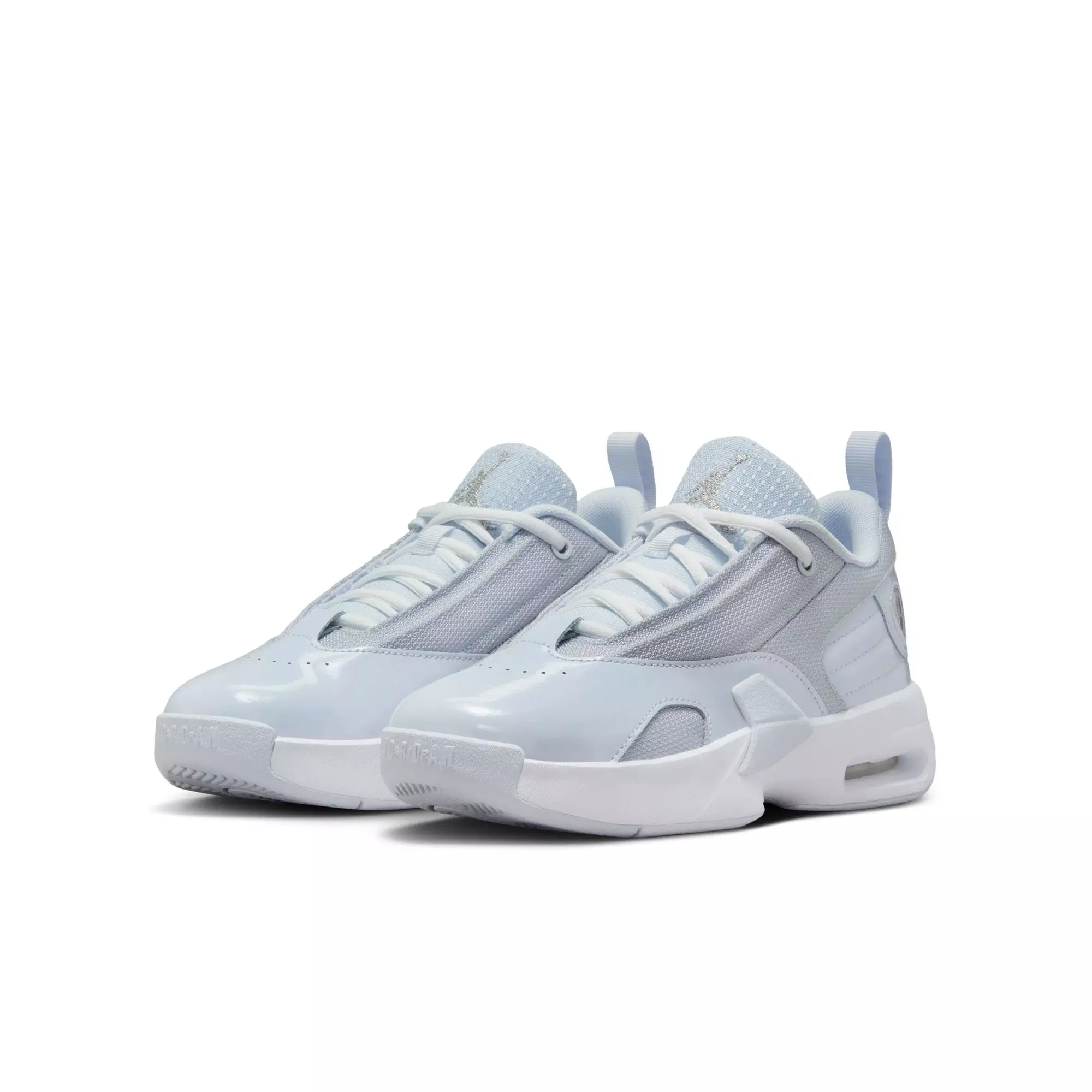 Jordan Max Aura 6 "Cobalt Bliss/Chrome/White" Grade School Girls' Shoe - LT BLUE/GREY