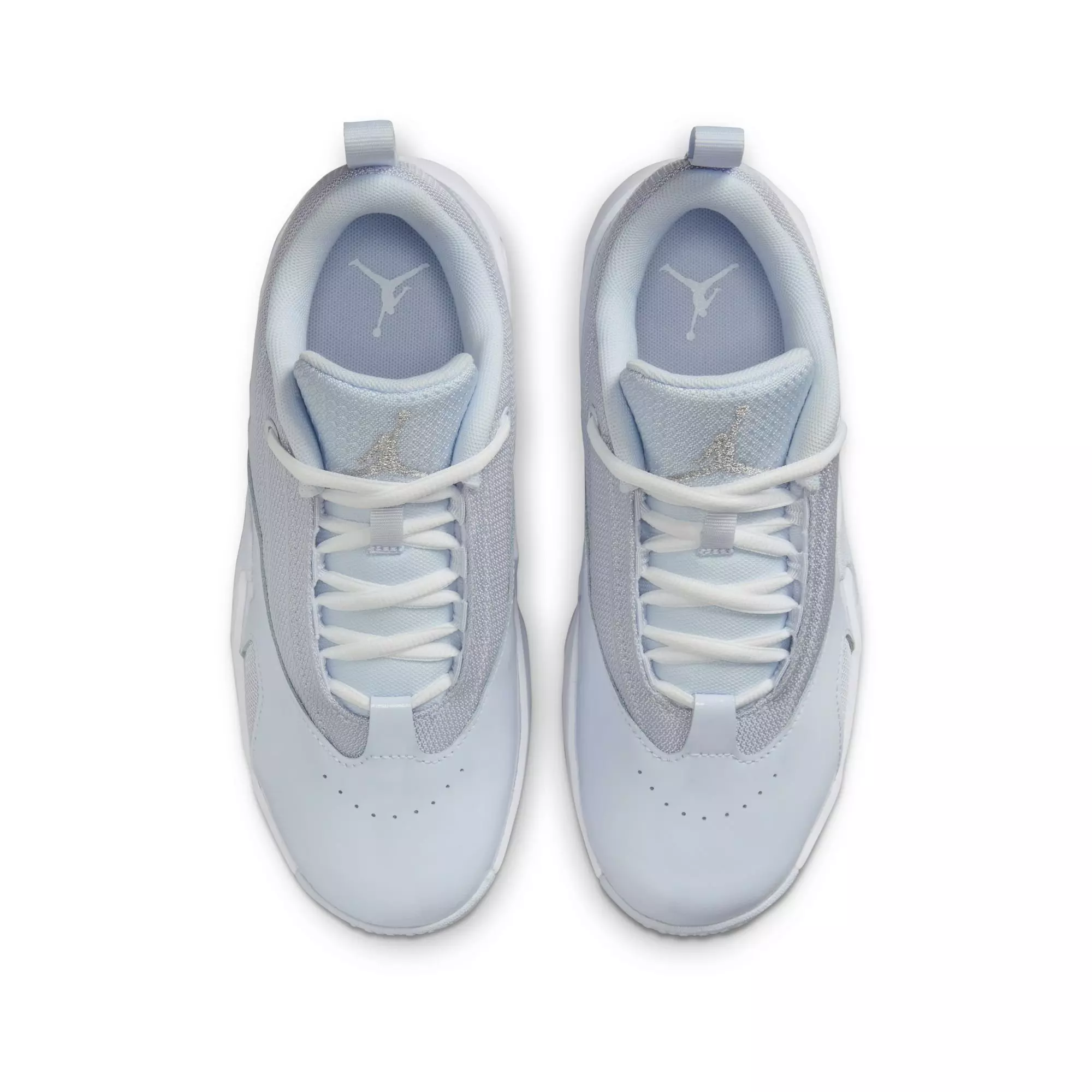 Jordan Max Aura 6 "Cobalt Bliss/Chrome/White" Grade School Girls' Shoe - LT BLUE/GREY