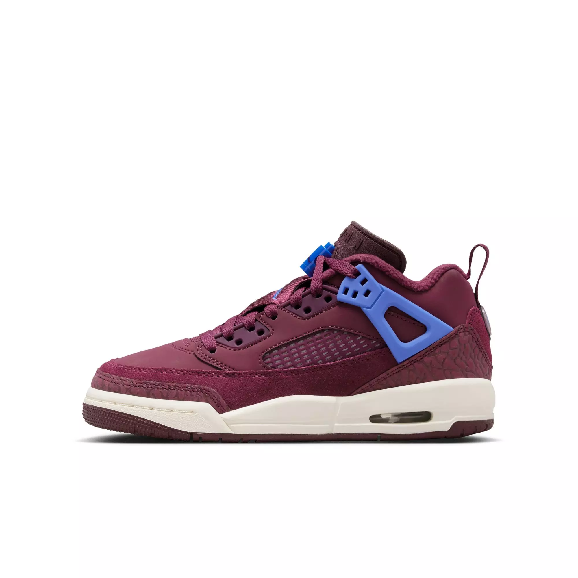 Jordan Spizike Low "Bordeaux/Hyper Royal/Sail" Grade School Kids' Shoe - BLUE/MAROON