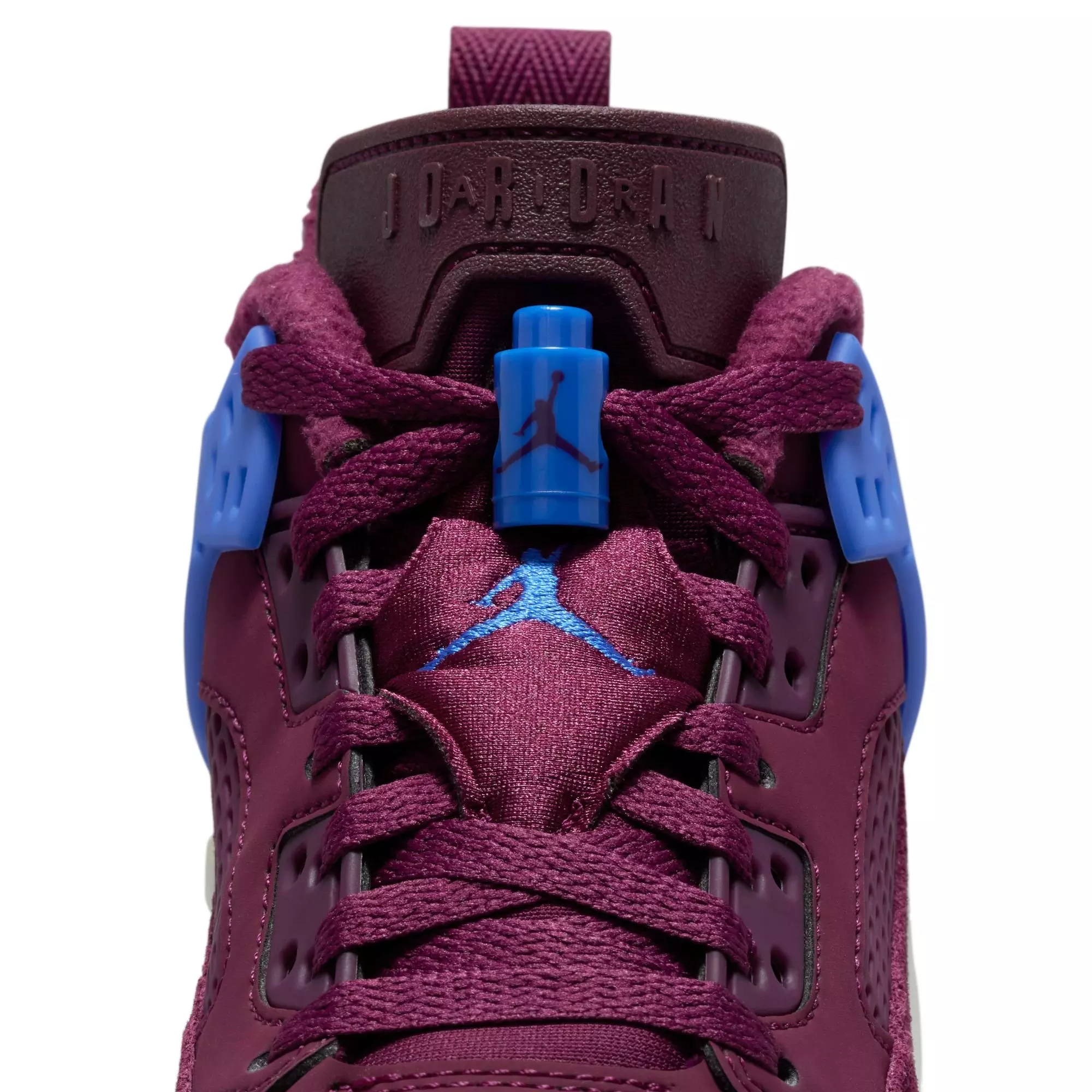Jordan Spizike Low "Bordeaux/Hyper Royal/Sail" Grade School Kids' Shoe - BLUE/MAROON