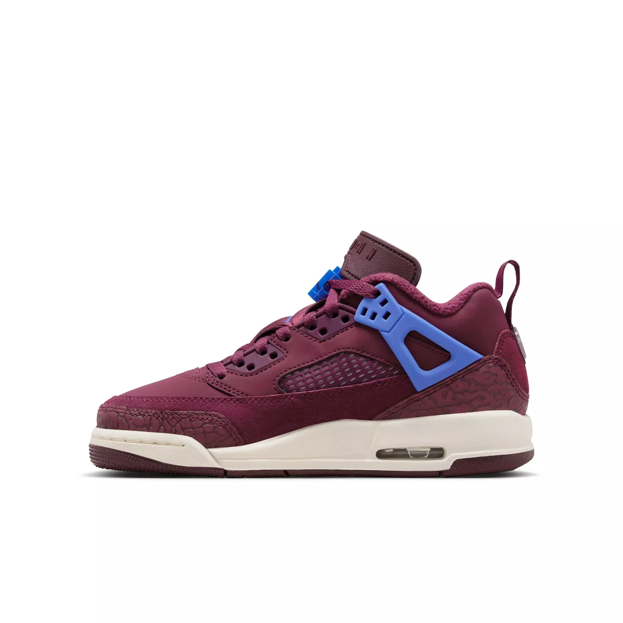 Jordan Spizike Low "Bordeaux/Hyper Royal/Sail" Grade School Kids' Shoe - BLUE/MAROON