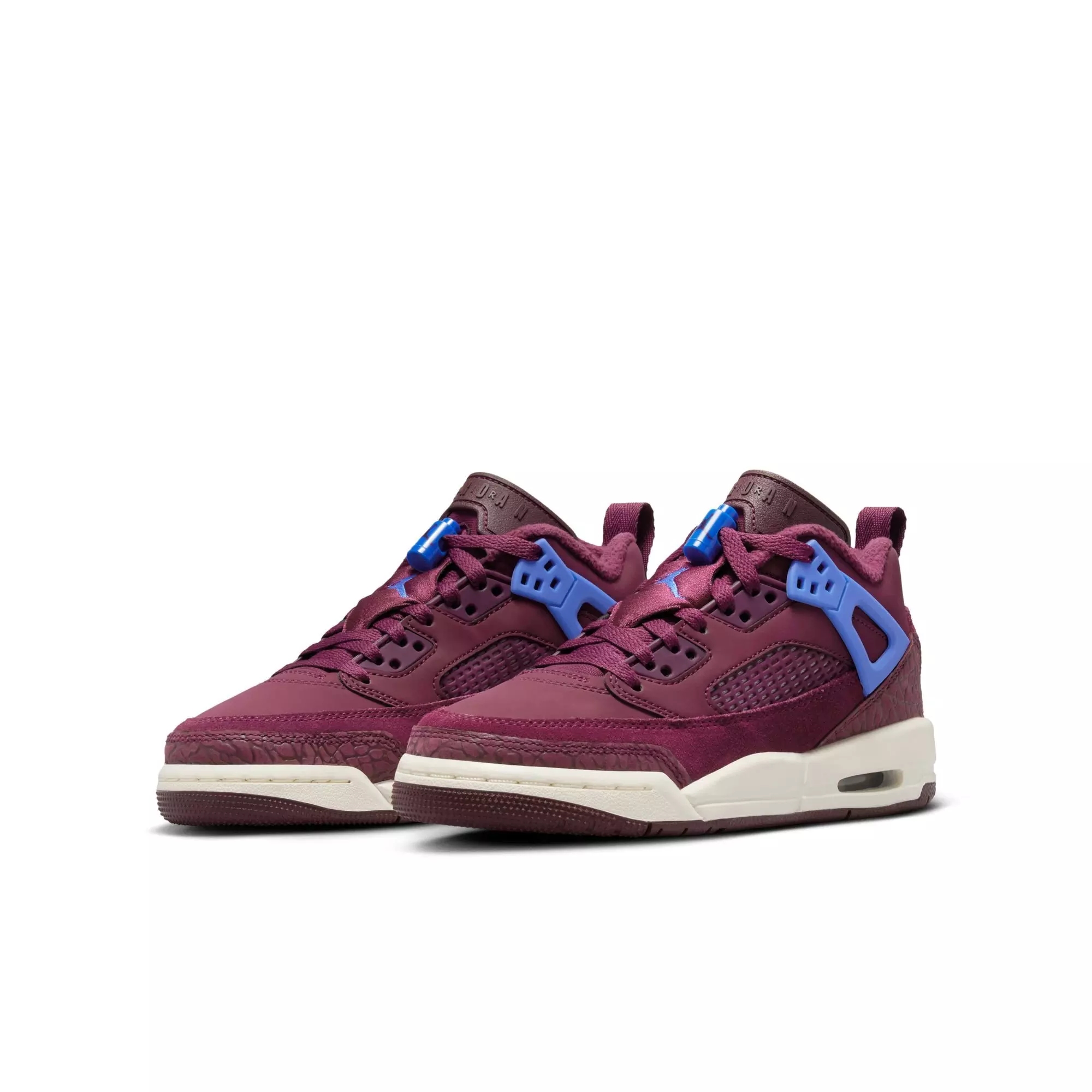 Jordan Spizike Low "Bordeaux/Hyper Royal/Sail" Grade School Kids' Shoe - BLUE/MAROON