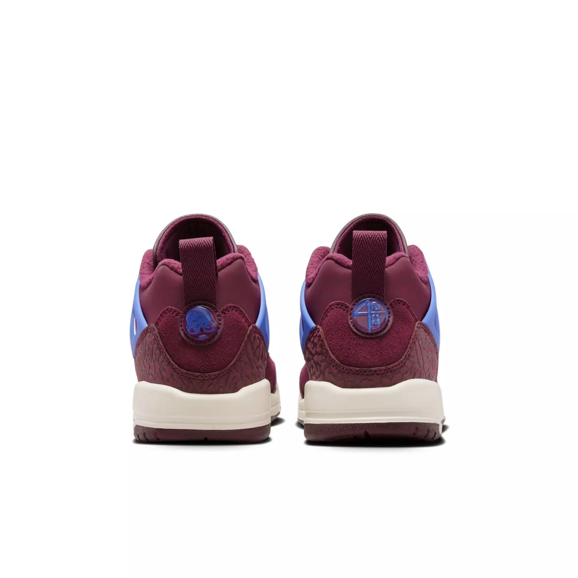 Jordan Spizike Low "Bordeaux/Hyper Royal/Sail" Grade School Kids' Shoe - BLUE/MAROON
