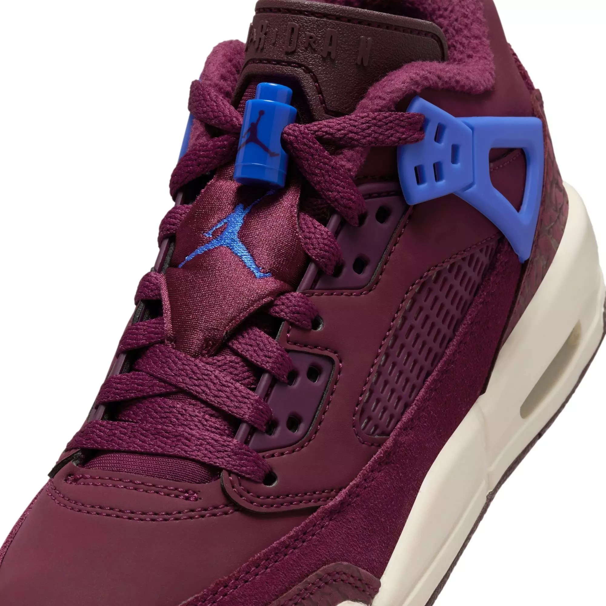 Jordan Spizike Low "Bordeaux/Hyper Royal/Sail" Grade School Kids' Shoe - BLUE/MAROON