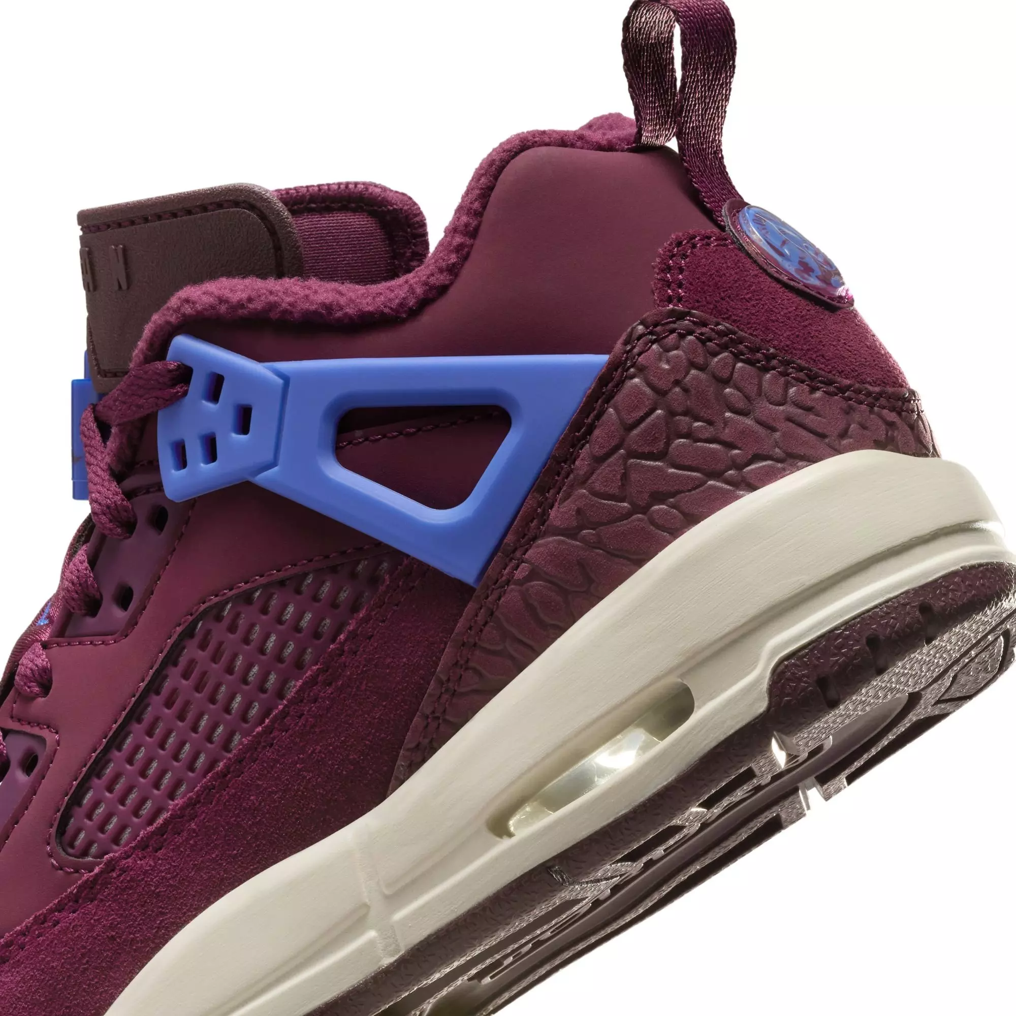 Jordan Spizike Low "Bordeaux/Hyper Royal/Sail" Grade School Kids' Shoe - BLUE/MAROON