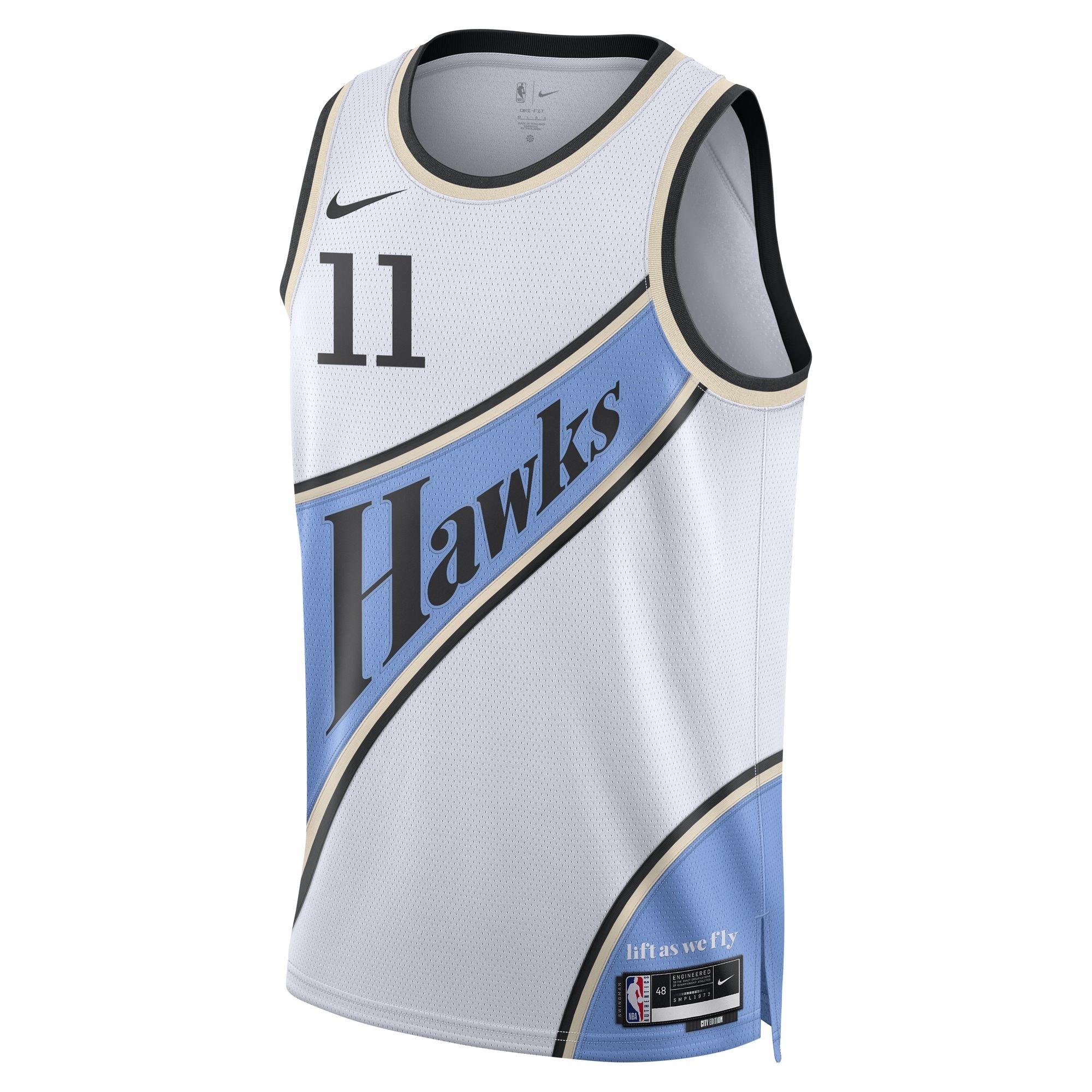 Nike Atlanta Hawks 2024-2025 Trey Young City Edition Jersey-White/Blue - RED Thumbnail View 1