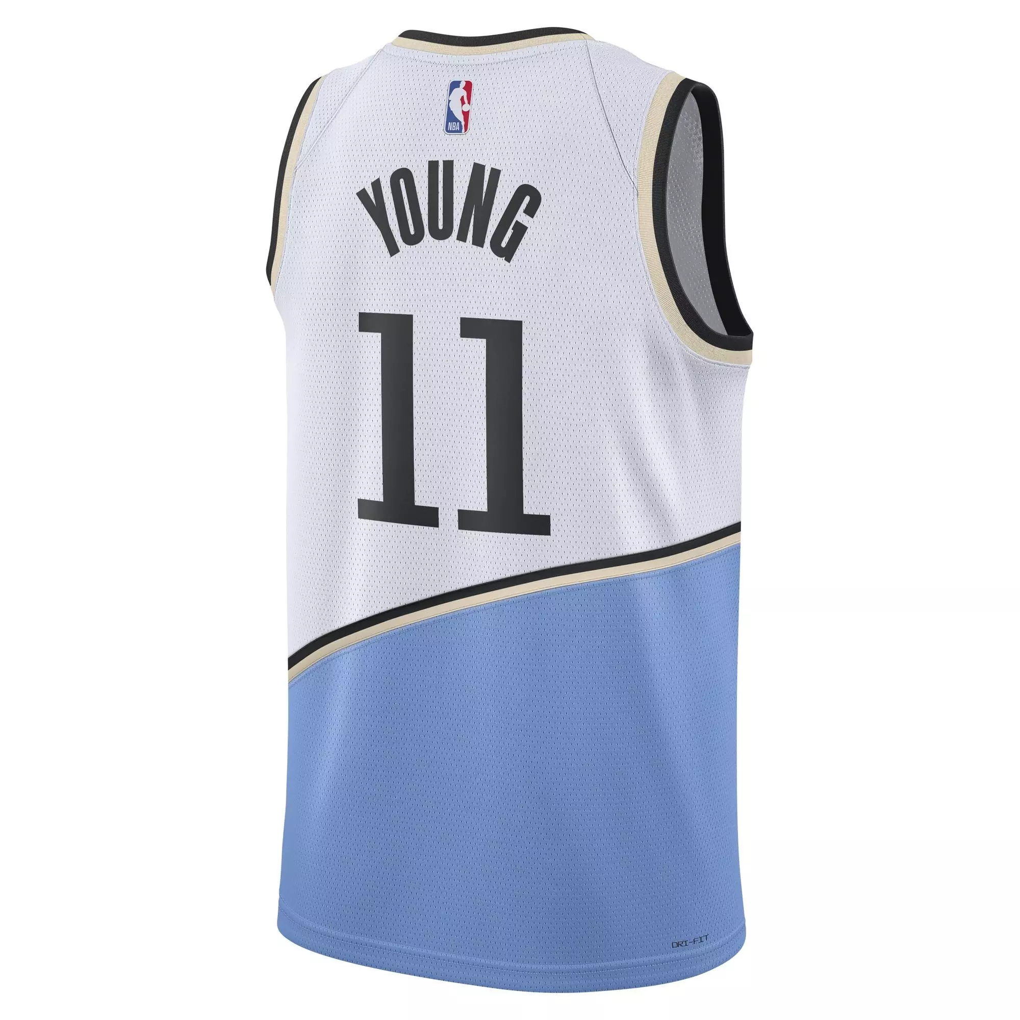 Nike Atlanta Hawks 2024-2025 Trey Young City Edition Jersey-White/Blue - RED