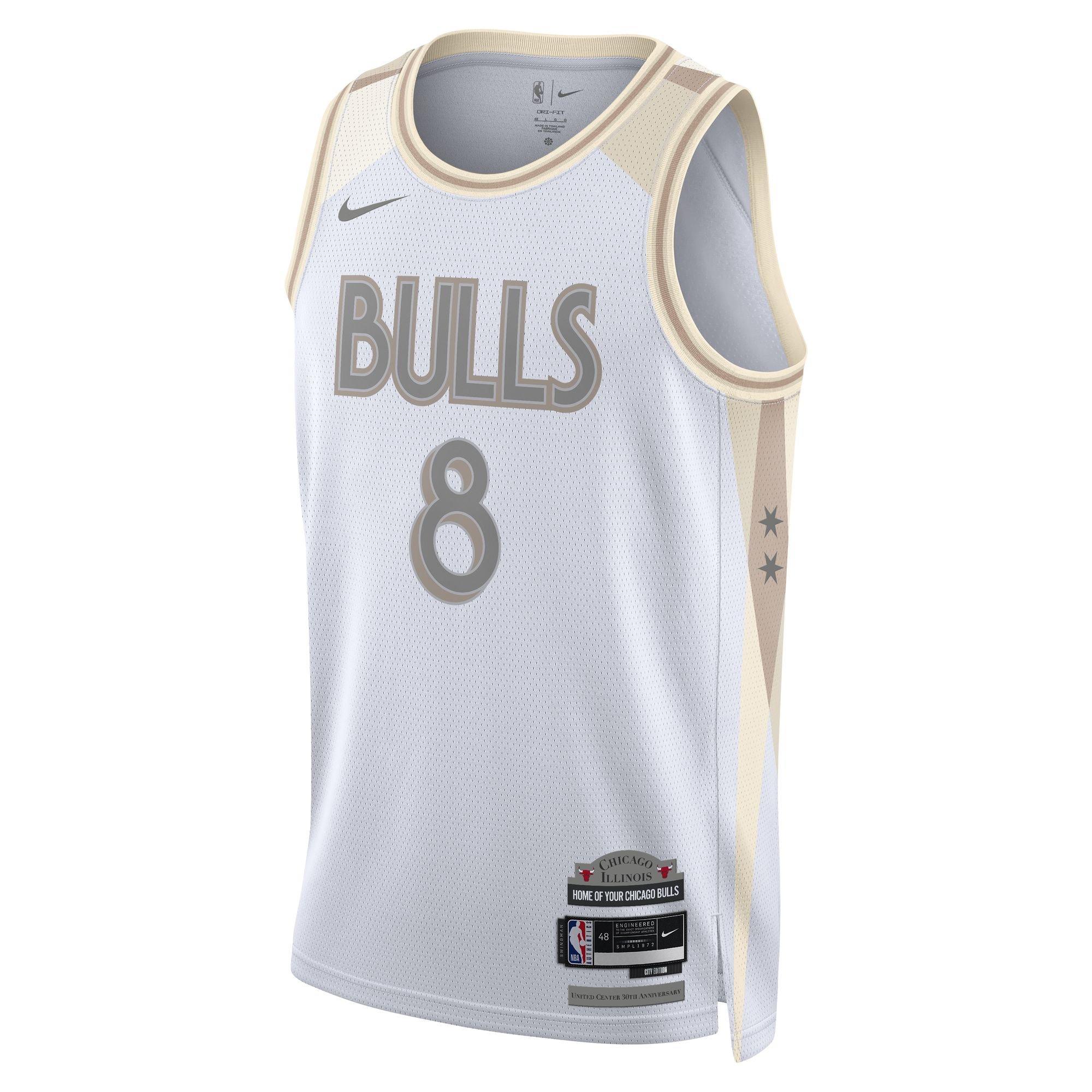Nike Chicago Bulls 2024-2025 Zach Lavine City Edition Jersey-White - WHITE Thumbnail View 1