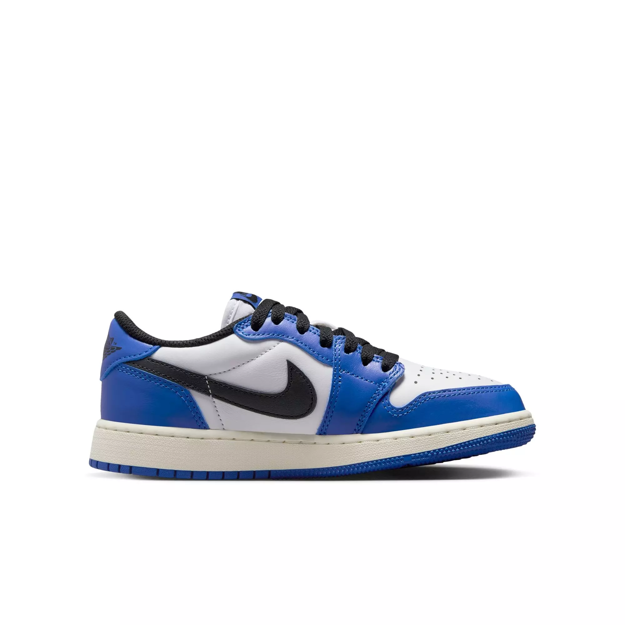 Jordan 1 Retro Low OG "Game Royal" Grade School Kids' Shoe - WHITE/BLACK/GAME ROYAL