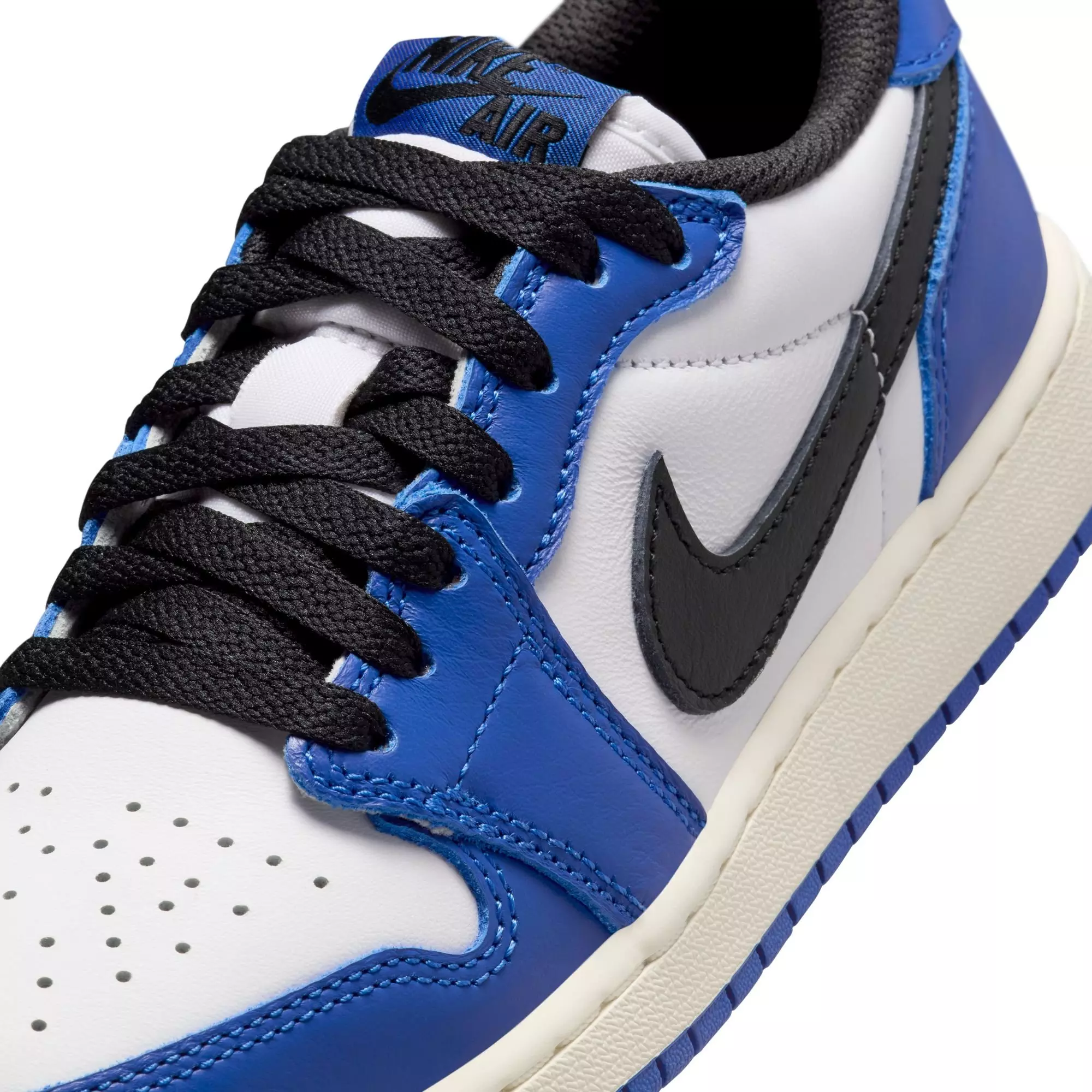 Jordan 1 Retro Low OG "Game Royal" Grade School Kids' Shoe - WHITE/BLACK/GAME ROYAL