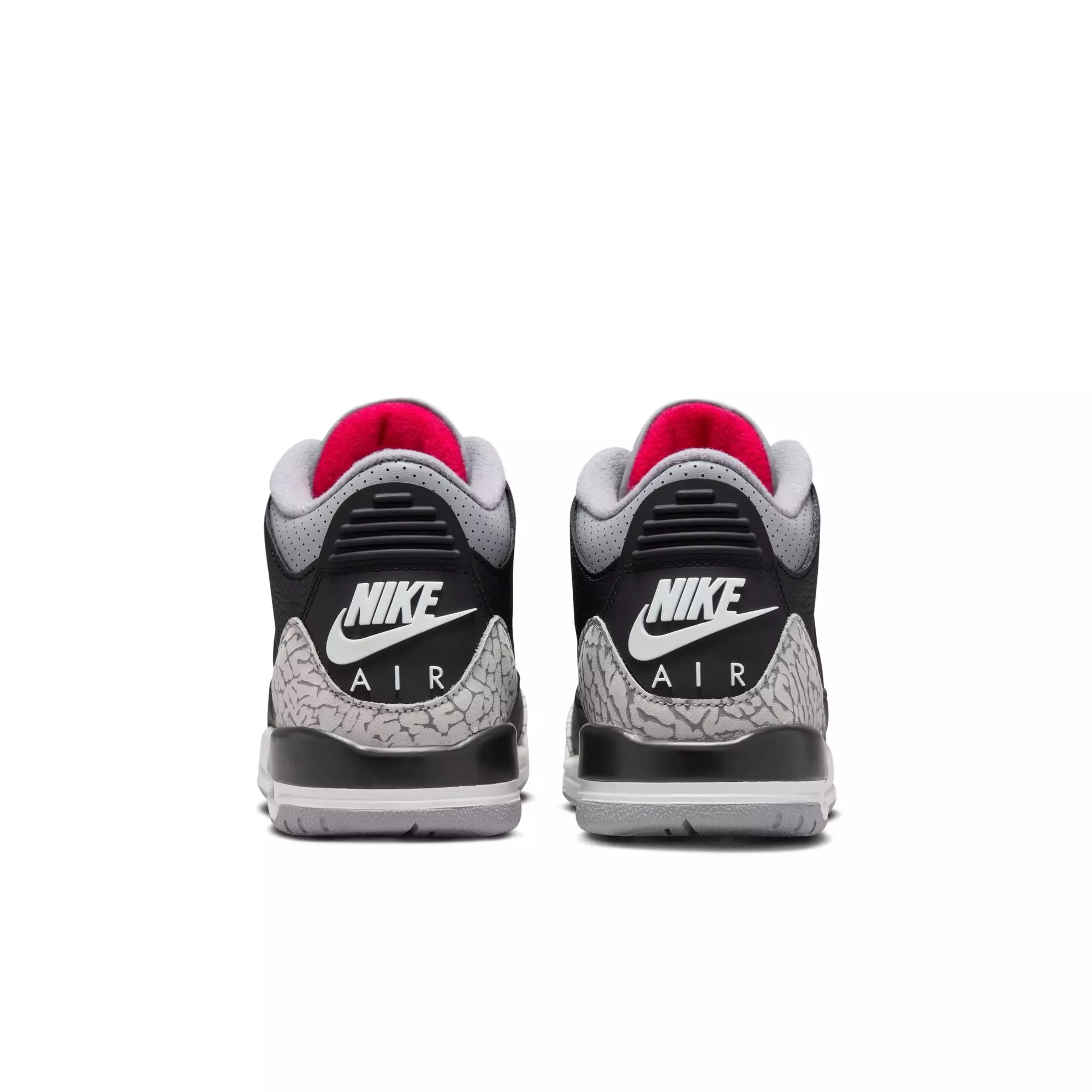 Jordan 3 Retro "Black Cement" Grade School Kids' Shoe - BLACK/FIRE RED/CEMENT GREY