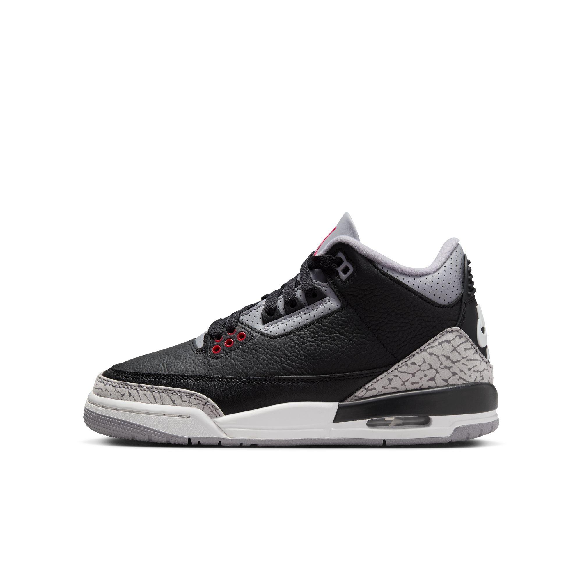 Jordan 3 Retro "Black Cement" Grade School Kids' Shoe