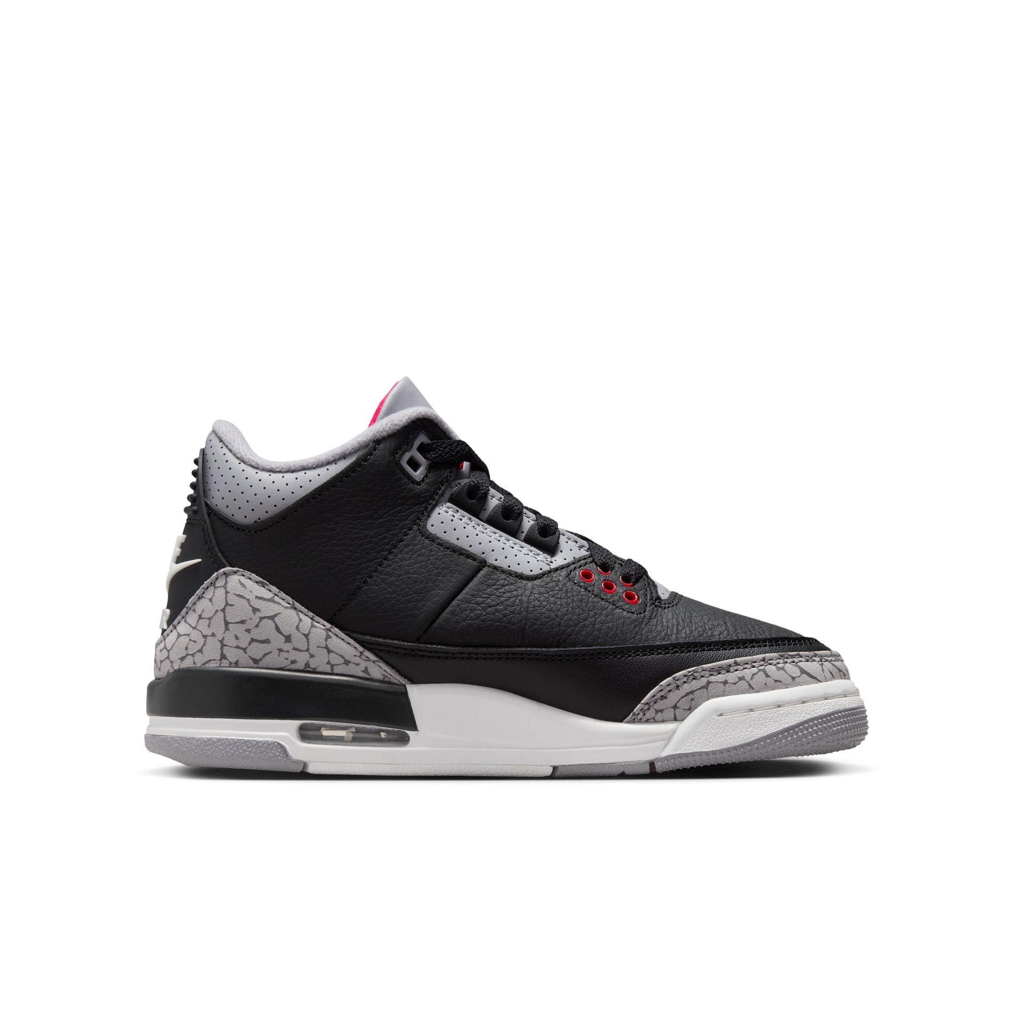 Jordan 3 Retro "Black Cement" Grade School Kids' Shoe