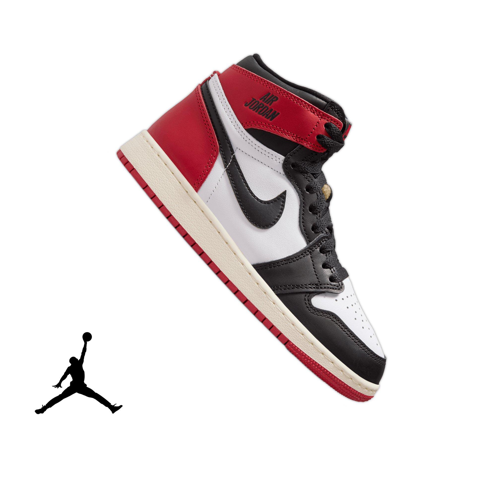 Jordan 1 Retro High OG "Black Toe" Grade School Kids' Shoe