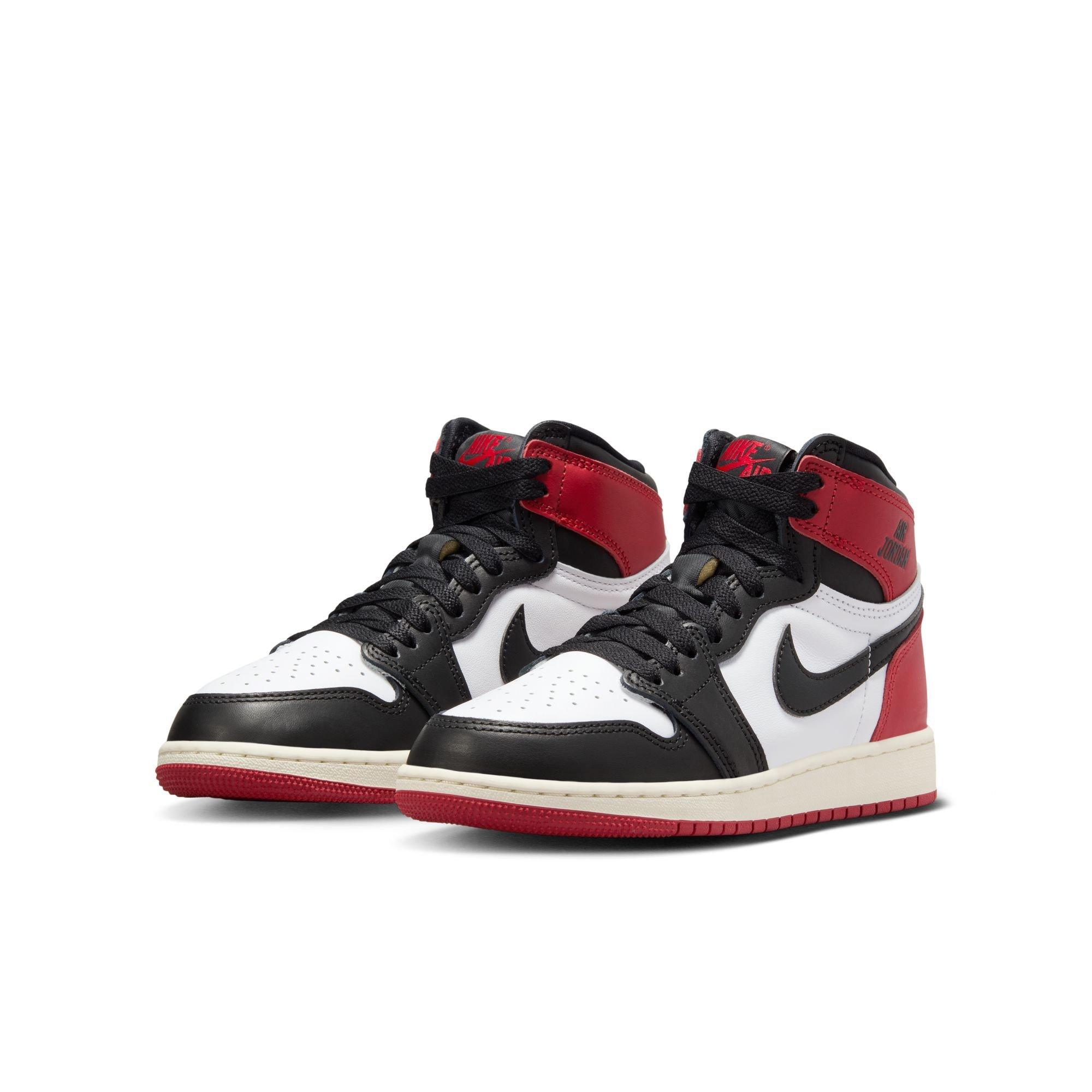 Jordan 1 Retro High OG "Black Toe" Grade School Kids' Shoe