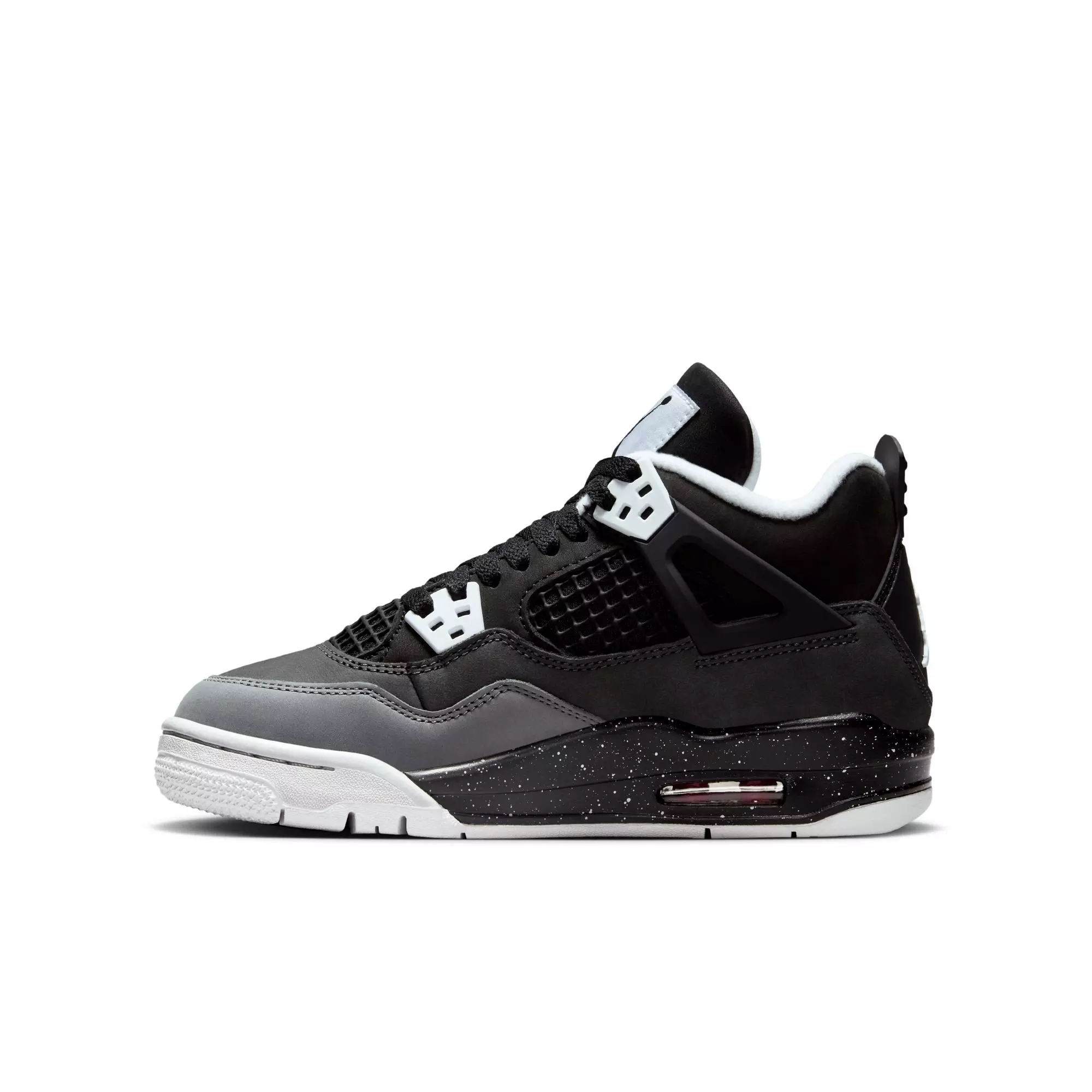 Jordan 4 Retro "Fear" Grade School Kids' Shoe - BLACK/WHITE/ANTHRACITE