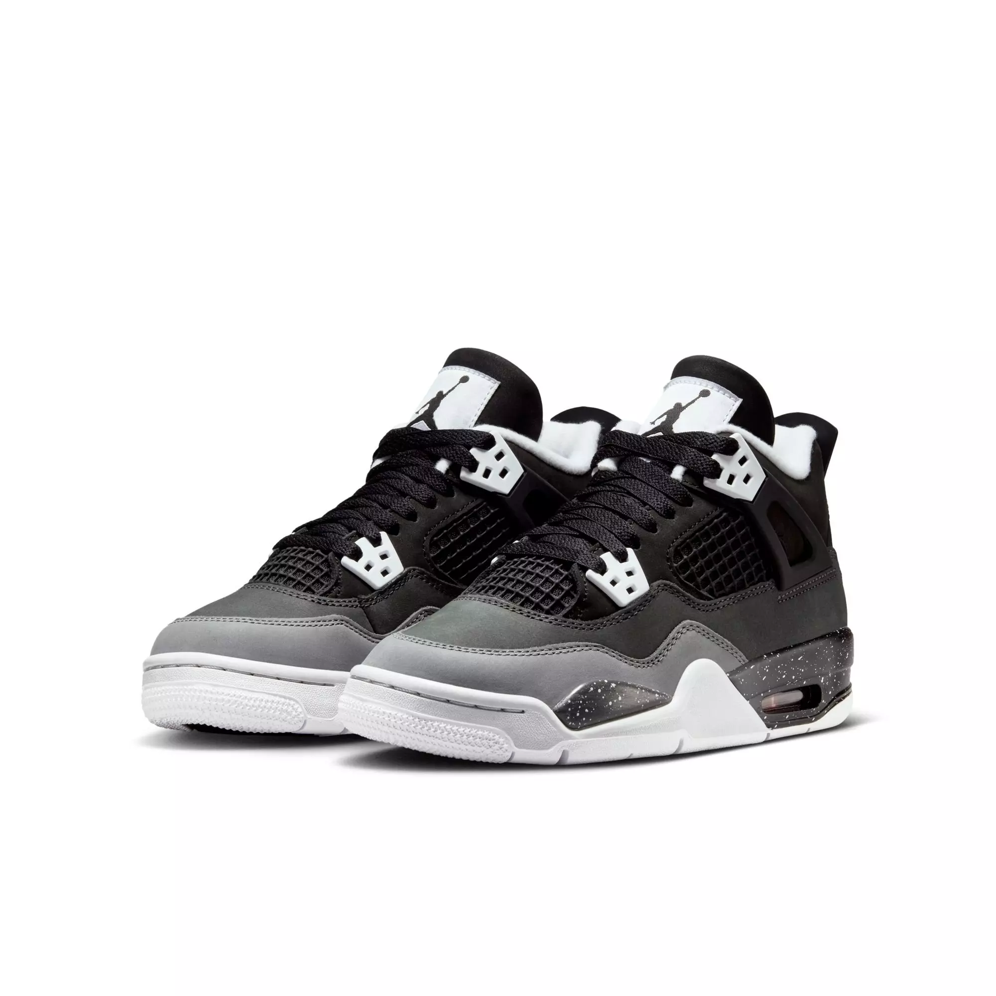 Jordan 4 Retro "Fear" Grade School Kids' Shoe - BLACK/WHITE/ANTHRACITE